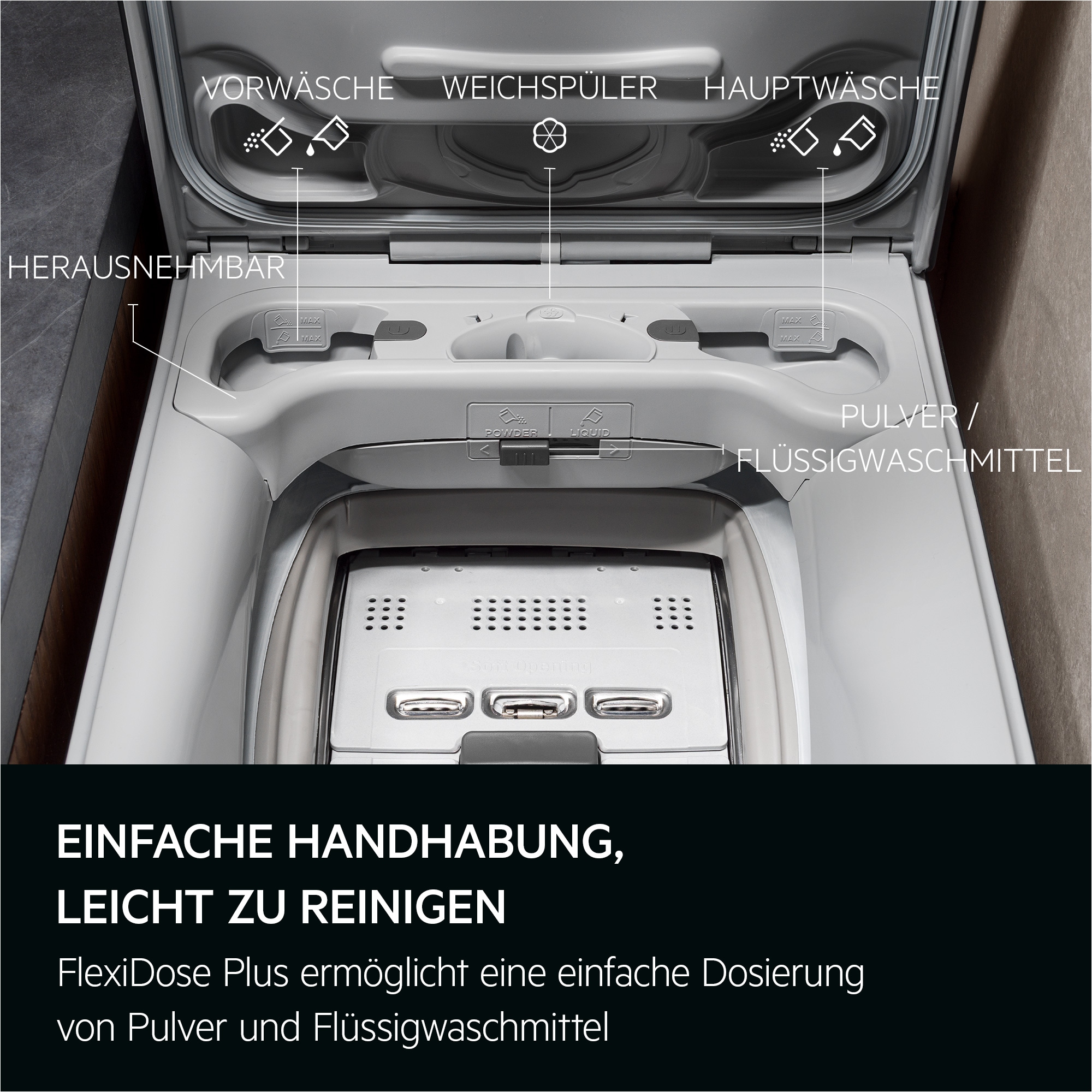 AEG Waschmaschine Toplader »LTR7A37STL« 7 kg 1300 U/min ProSteam®: Auffrischen mit Dampf statt Waschen und 96 % Wasser sparen