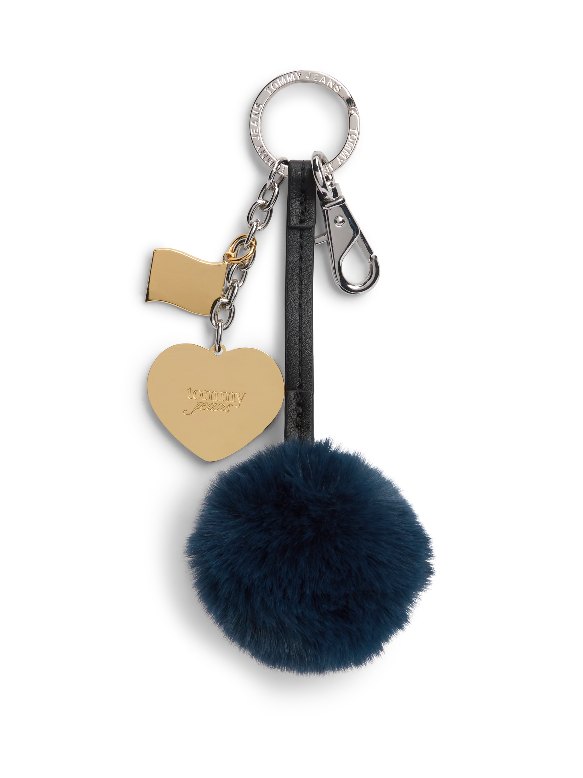 Tommy Jeans Taschenanhänger »TJW BODEGA POMPOM HEART CHARM« Schlüsselanhänger, Bag Charmm mit Karabiner