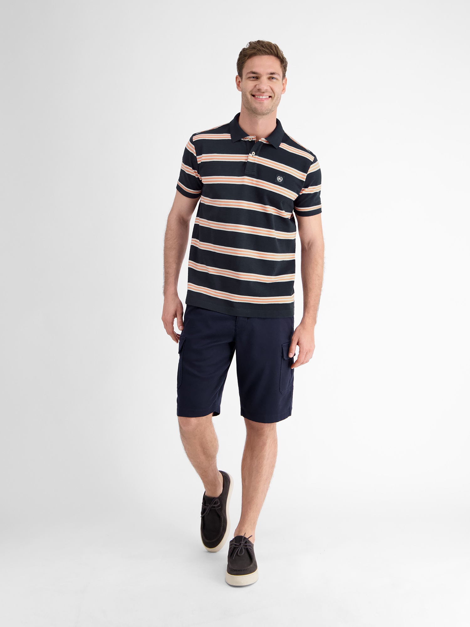 LERROS Poloshirt »LERROS Herren Poloshirt in Rugby-Optik«