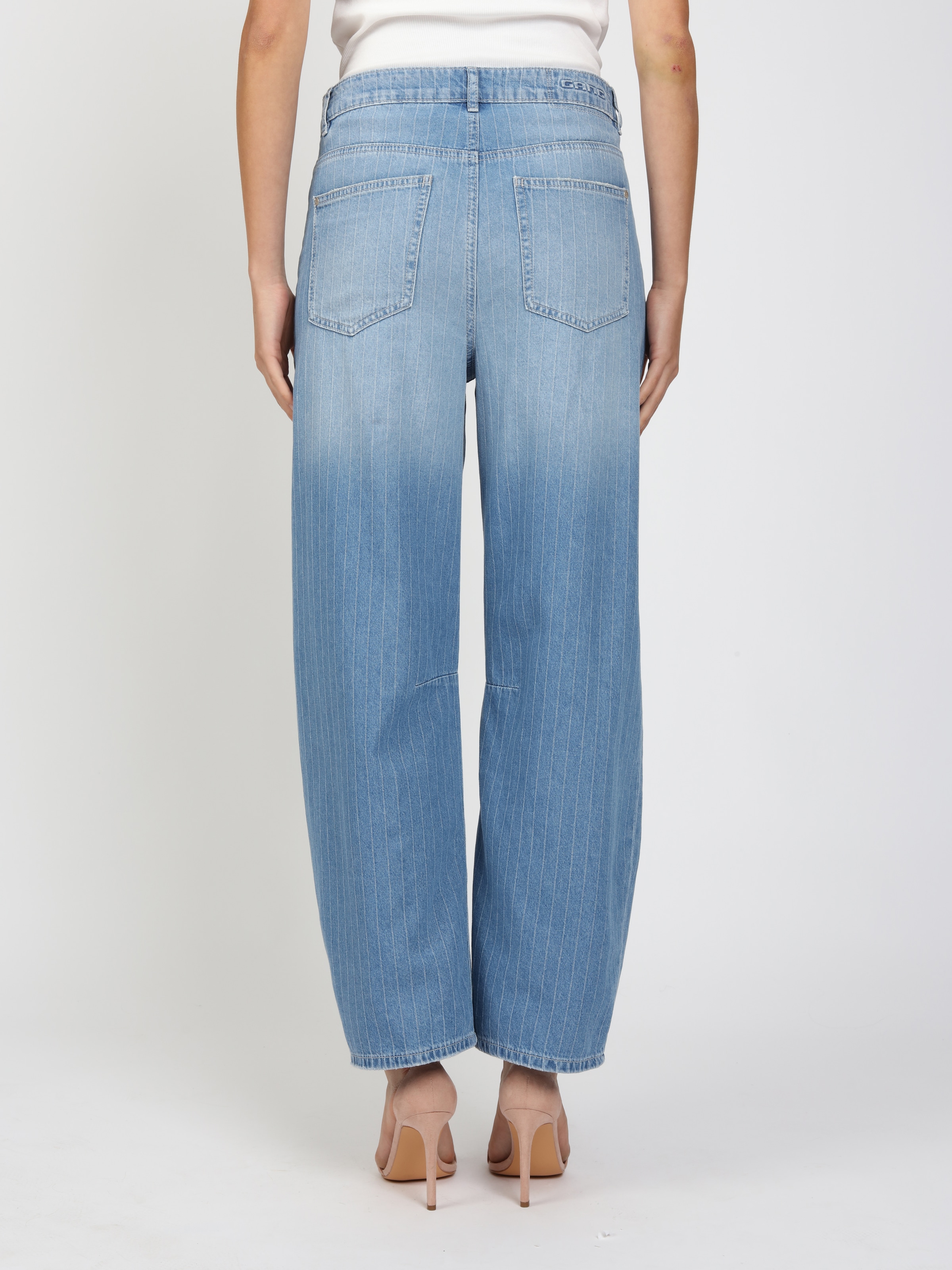 GANG Loose-fit-Jeans »94SARINA« mit eingewebten Streifen, Barrel Fit