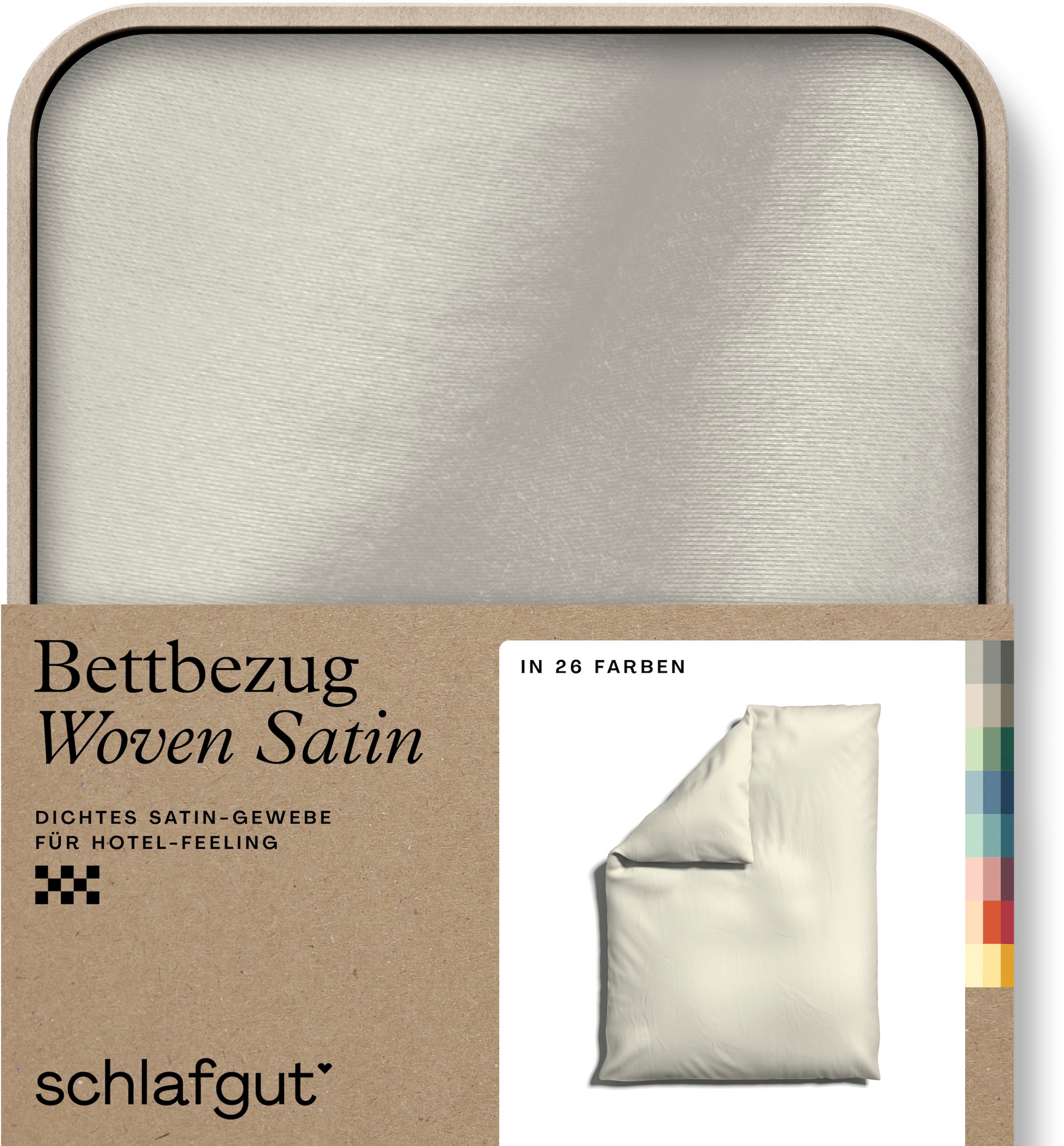 Bettbezug »Woven Satin«, (1 St.), besonders dicht gewebt, Mix & Match: passender...