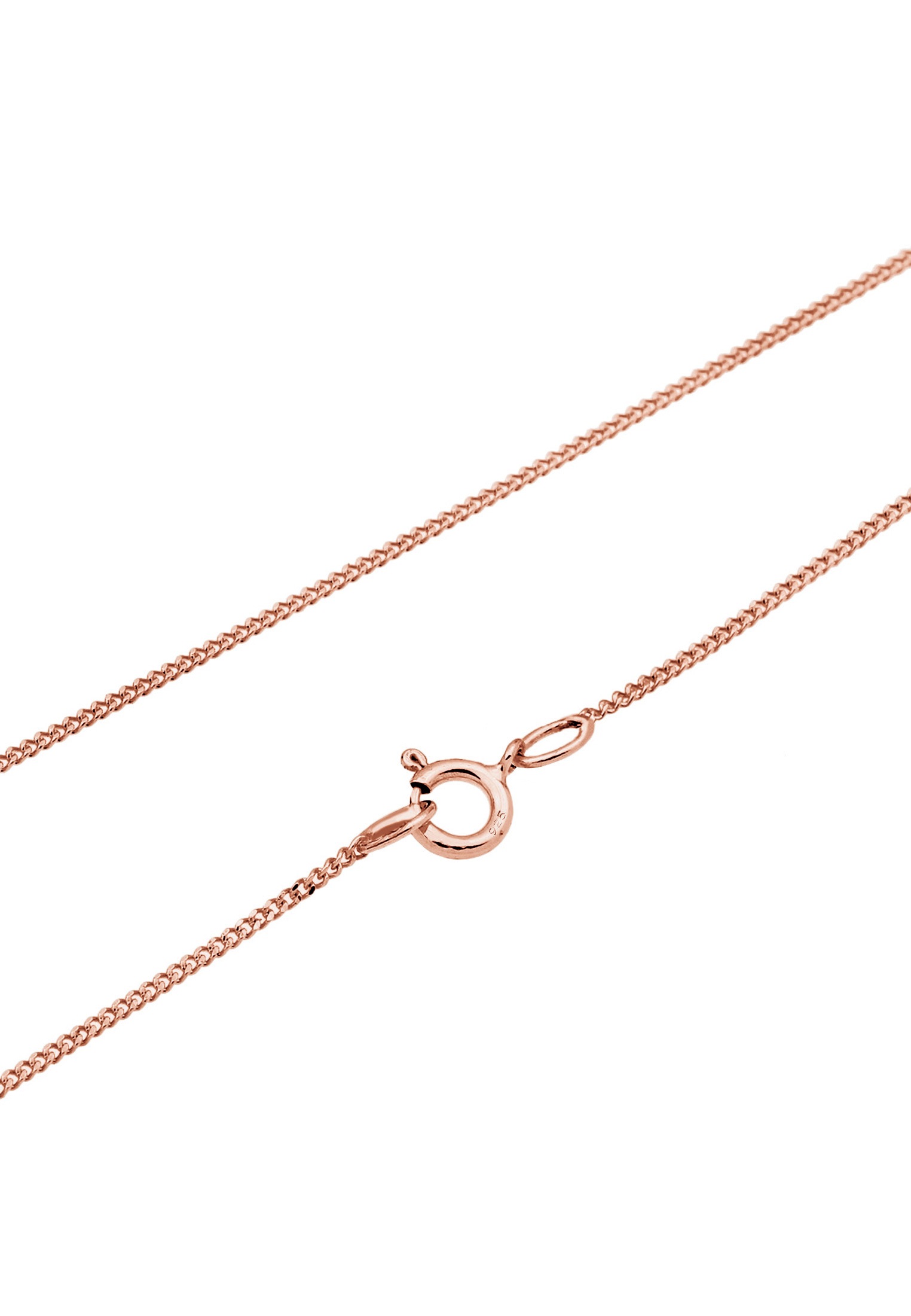 Elli Kette mit Anhänger »Halskette Plättchen Matt Kreis Rund Panzerkette 925 Silber«