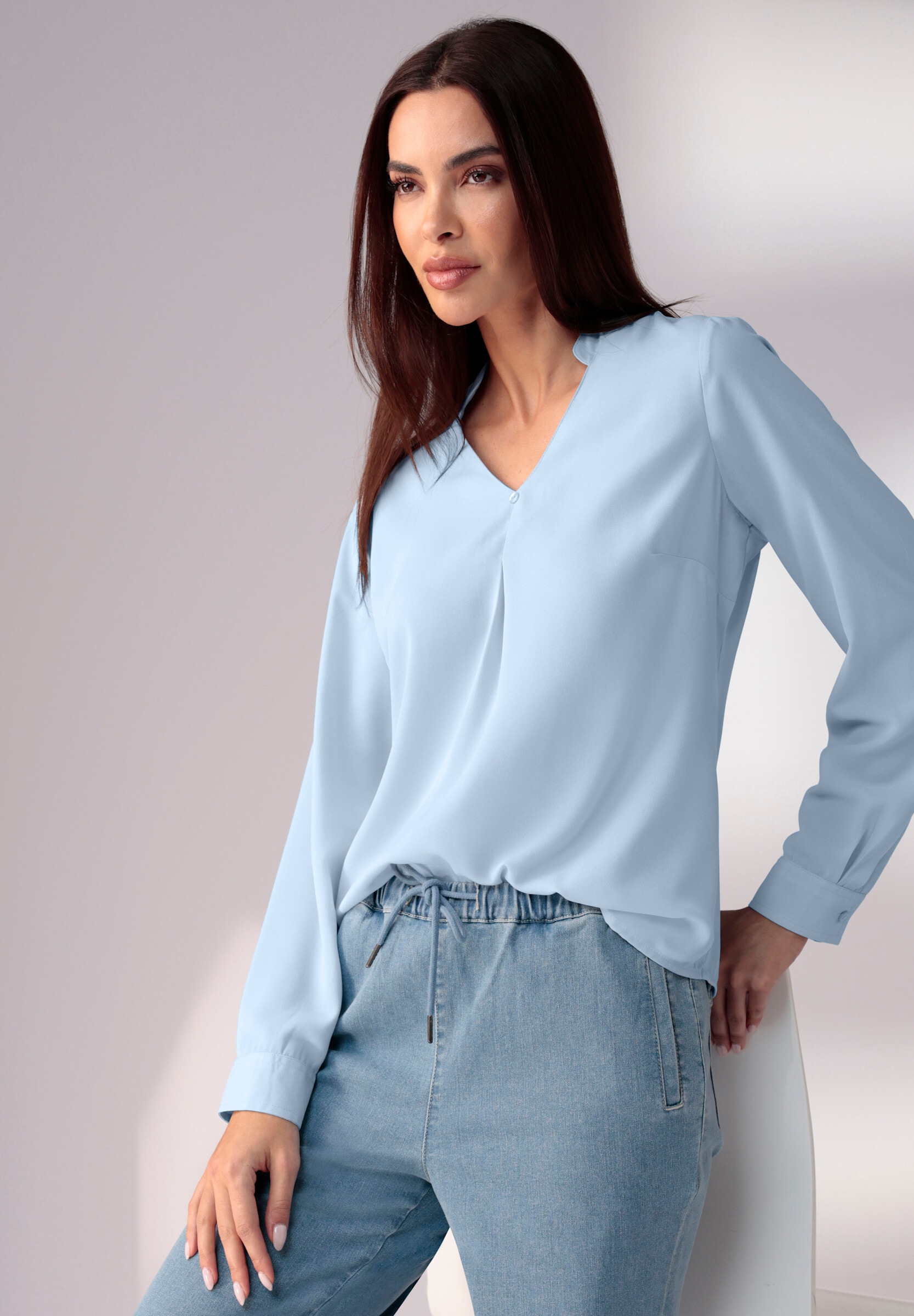 heine Klassische Bluse »Bluse Schlupf-Bluse mit Stehkragen«