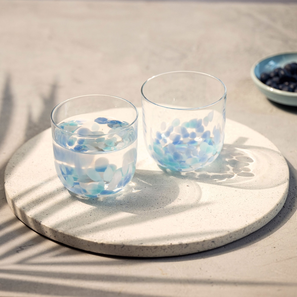 like. by Villeroy & Boch Gläser-Set »Wasser- und Longdrinkglas-Set Like Confetti 4er Set blau« Spülmaschinenfest