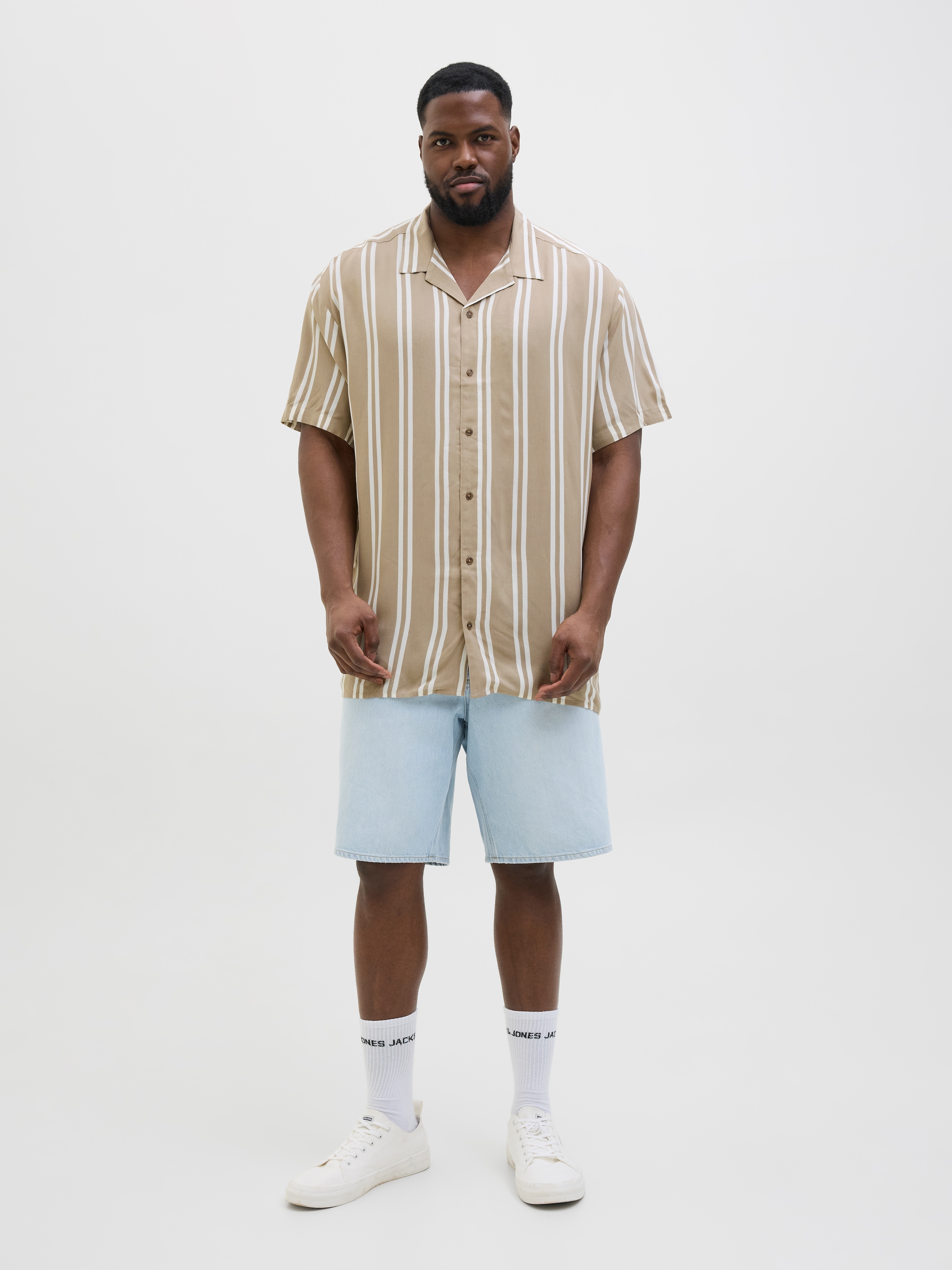 Jack & Jones PlusSize Kurzarmhemd »JJEJEFF STRIPE RESORT SHIRT SS SN PLS«