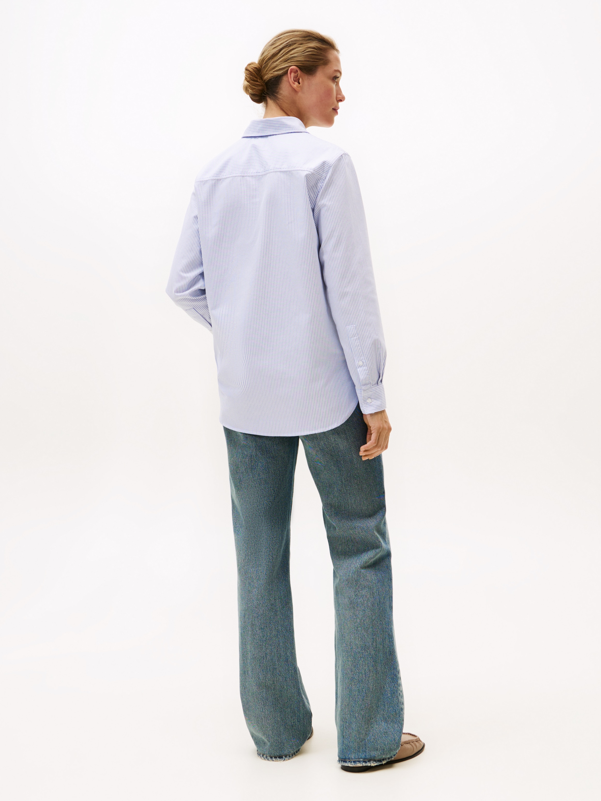 Tommy Hilfiger Hemdbluse »OXFORD RELAXED FIT SHIRT«, mit aufgestickter Flag