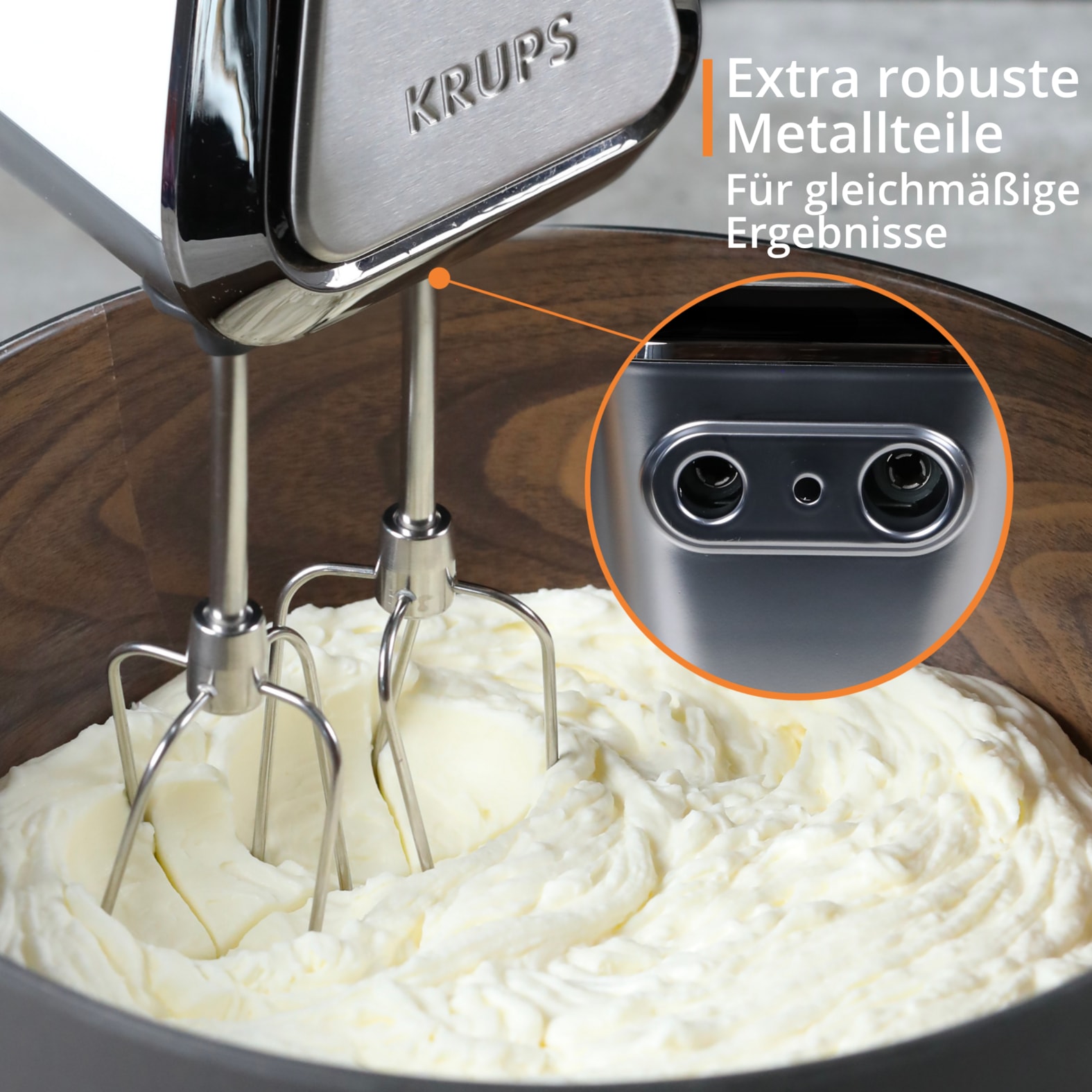 Krups Handmixer »3, Mix 9000« 750 W inkl. Schneebesen, Knethaken, Pürierstab-Aufsatz, Messbecher, GN9121