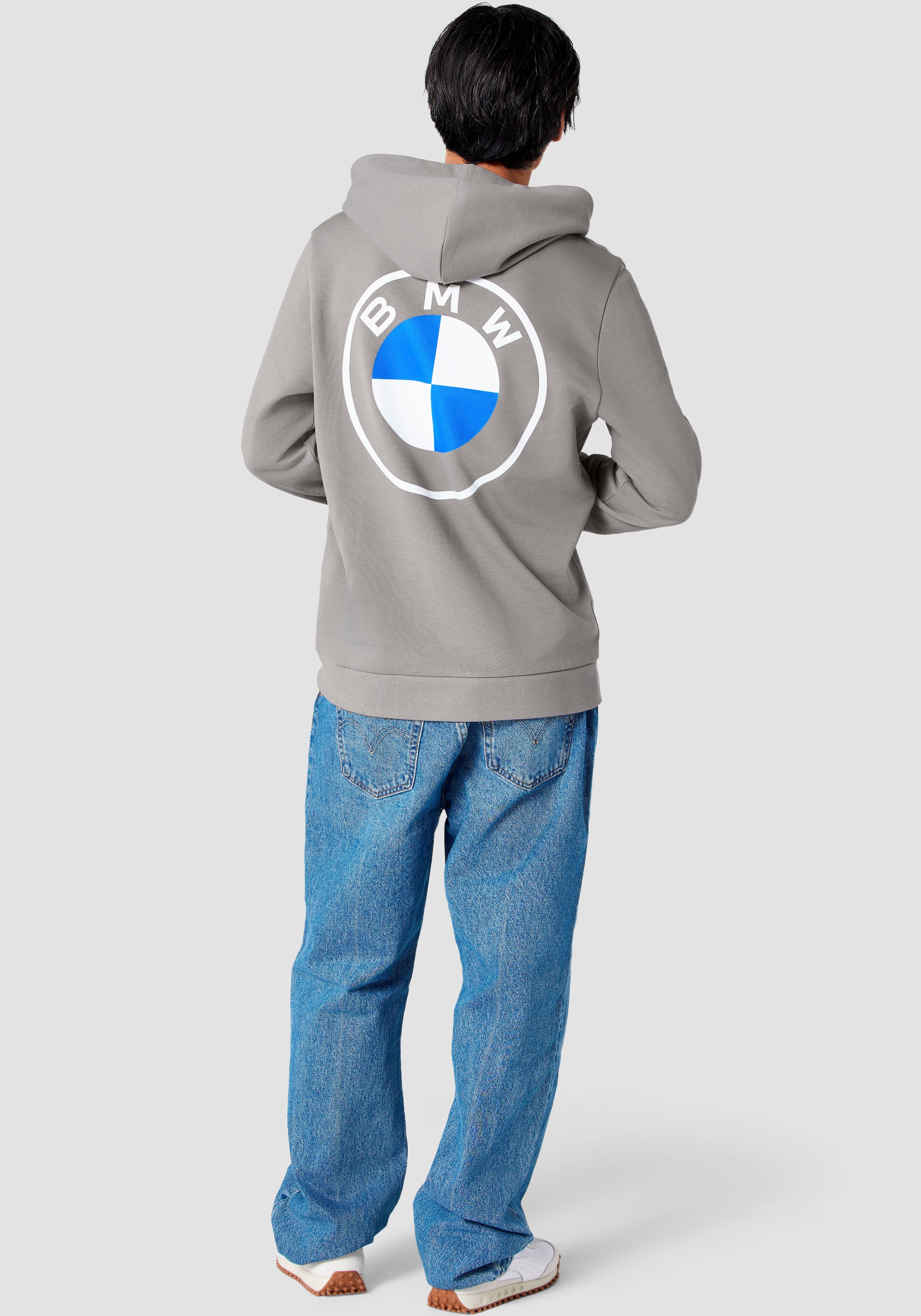 BMW Hoodie mit Logodruck auf Brusthöhe