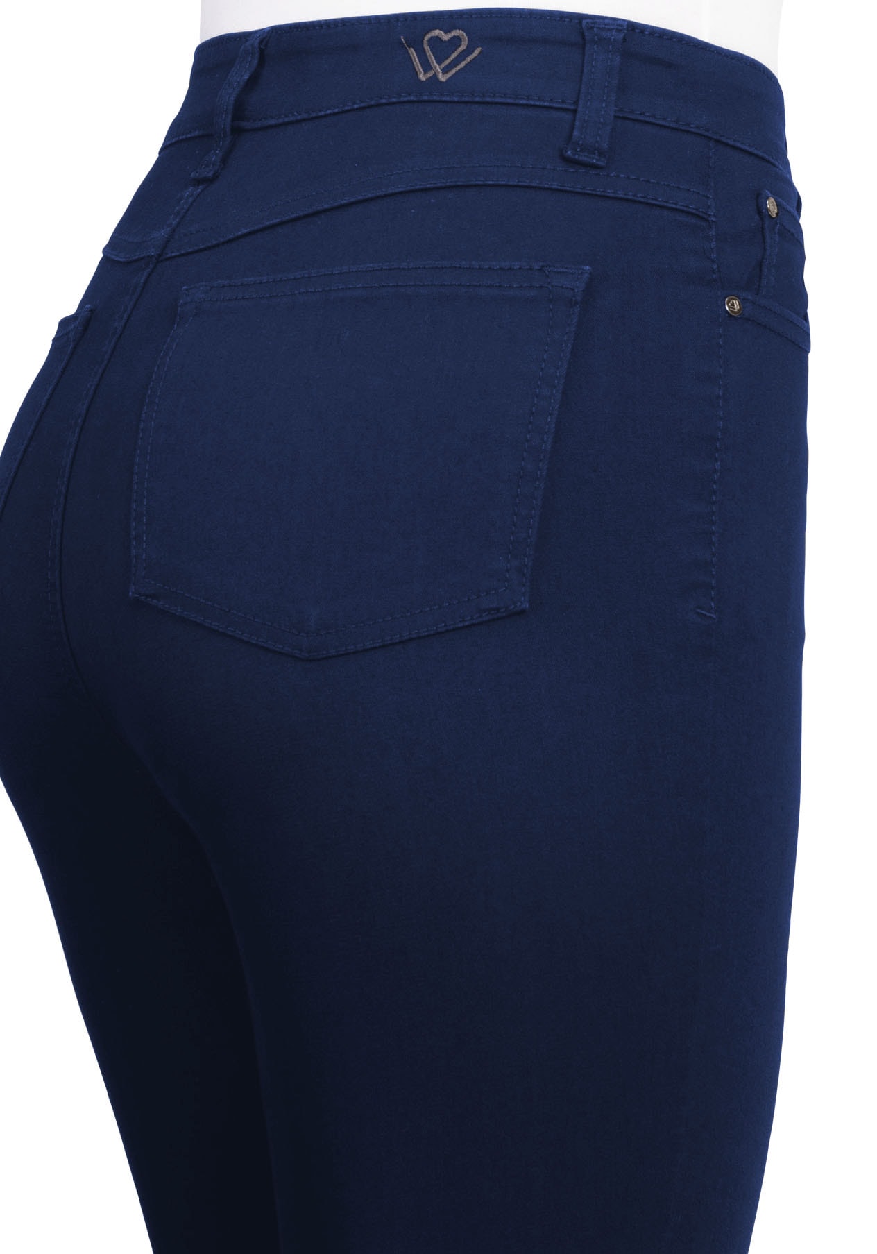 wonderjeans High-waist-Jeans, im Materialmix