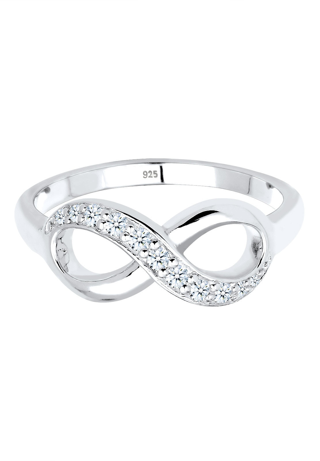 Elli DIAMONDS Verlobungsring »Ring Infinity Diamant Weiß Brillantschliff (0.12 ct) 925 Sterling Silber«