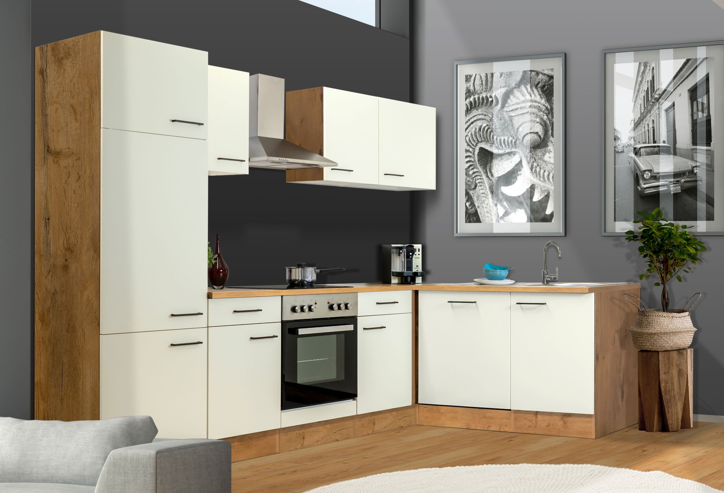 Flex-Well Winkelküche »Vintea«, mit E-Geräten, Gesamtbreite 280 x 170 cm  auf Raten kaufen