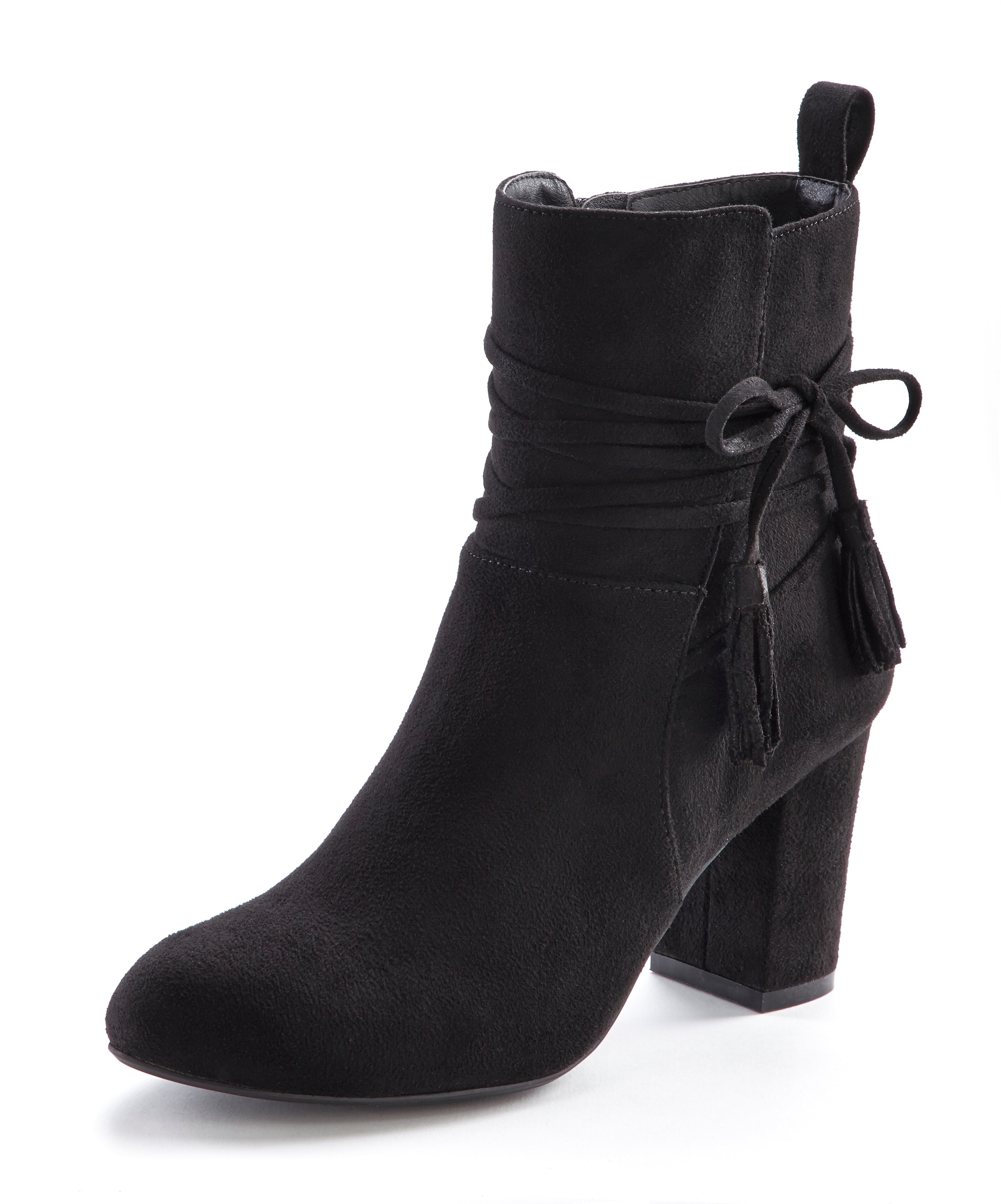 Stiefelette, mit Blockabsatz, High-Heel-Stiefelette, Ankle Boots, Stiefel