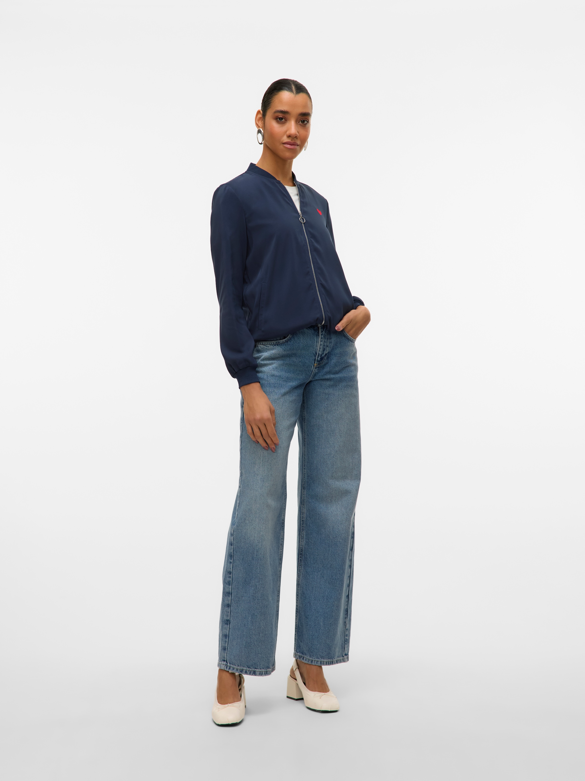 Vero Moda Blouson »VMCOCO L/S BOMBER AOP WVN NOOS« Materialmix