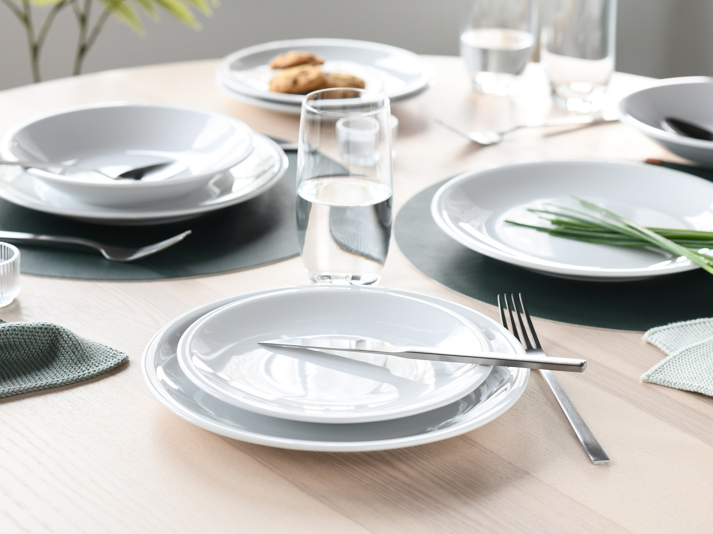 CreaTable Teller-Set »Milano Weiss, Service 18-tlg.« Teller Set, Daily Use, Minimalistischer Stil