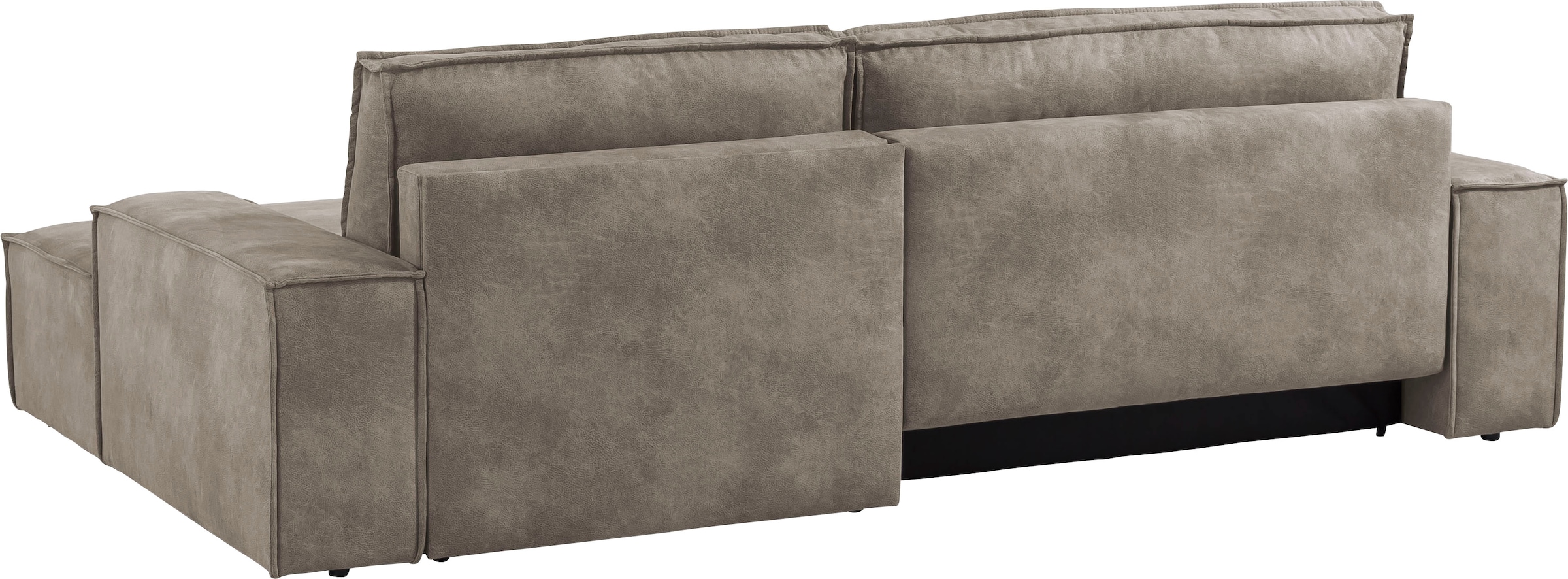 Home affaire Ecksofa SHERWOOD Schlafsofa 267 cm, L-Form, Schlaffunktion mit Bettkasten (210x136 cm), Cord, Vintage, Samtvelours