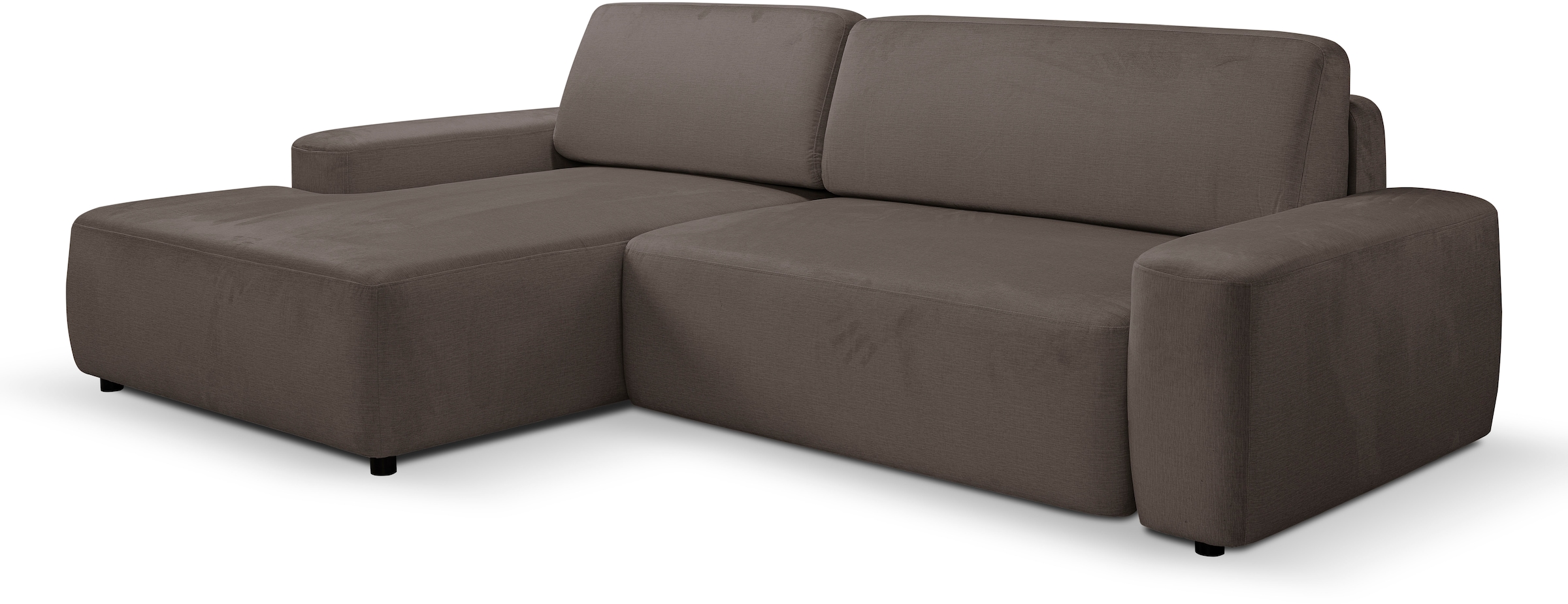 Ecksofa »Bully L-Form«, Curvy Trend Ecksofa mit Schlaffunktion in weichem Cord