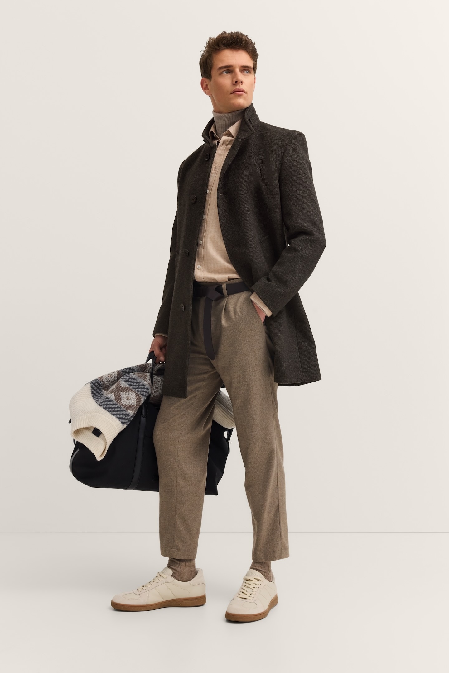 bugatti Kurzmantel »Flexcity Stretch« Modern Fit aus einem Wollmix