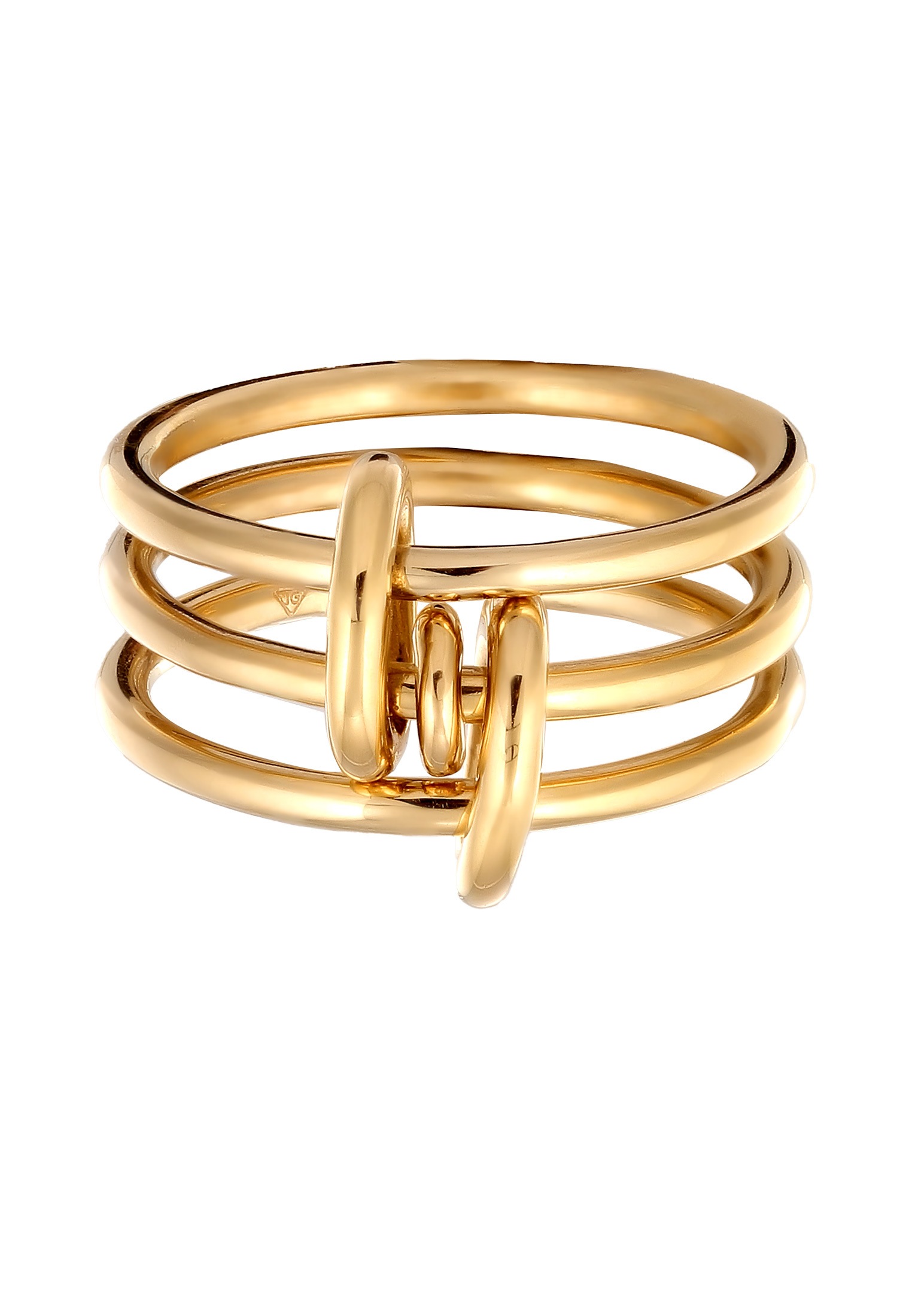 Elli Silberring »Ring Bandring Stapellook 925 Sterling Silber«