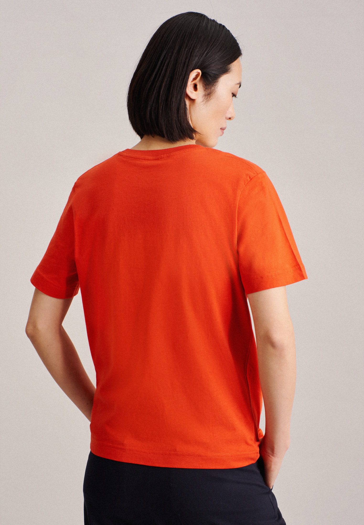 seidensticker T-Shirt »Schwarze Rose«, Kurzarm Rundhals Uni