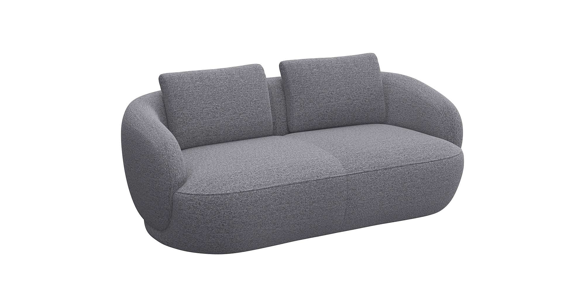 FLEXLUX »Torino, rund, Couch, Loveseat,« Modernes, organisches Sofa-Design, Kaltschaum, Wellenunterfederung