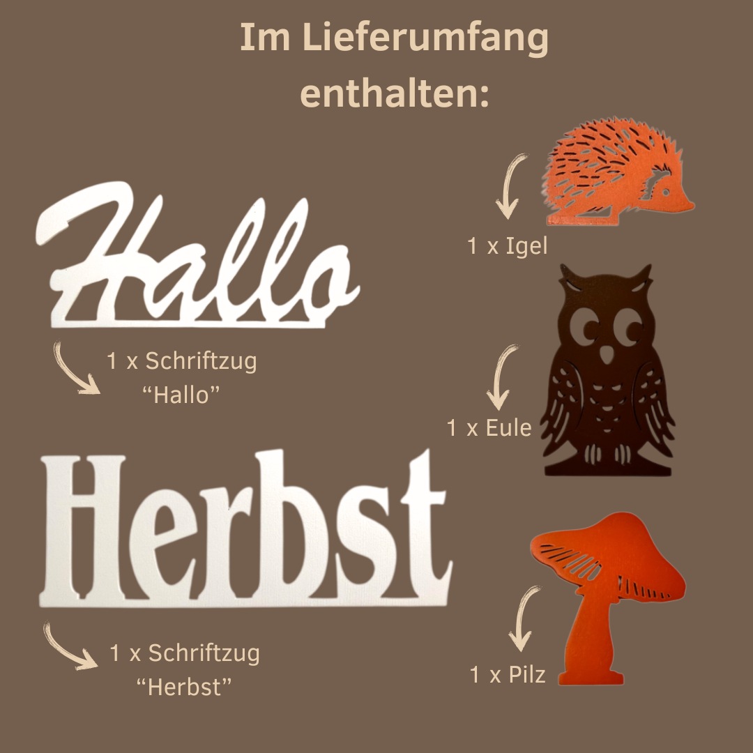 Weigla Dekofigur »Figurenset "Herbst" für WEIGLA Dekosockel, aus Holz« Erzgebirge garantiert, Innendeko für den Herbst