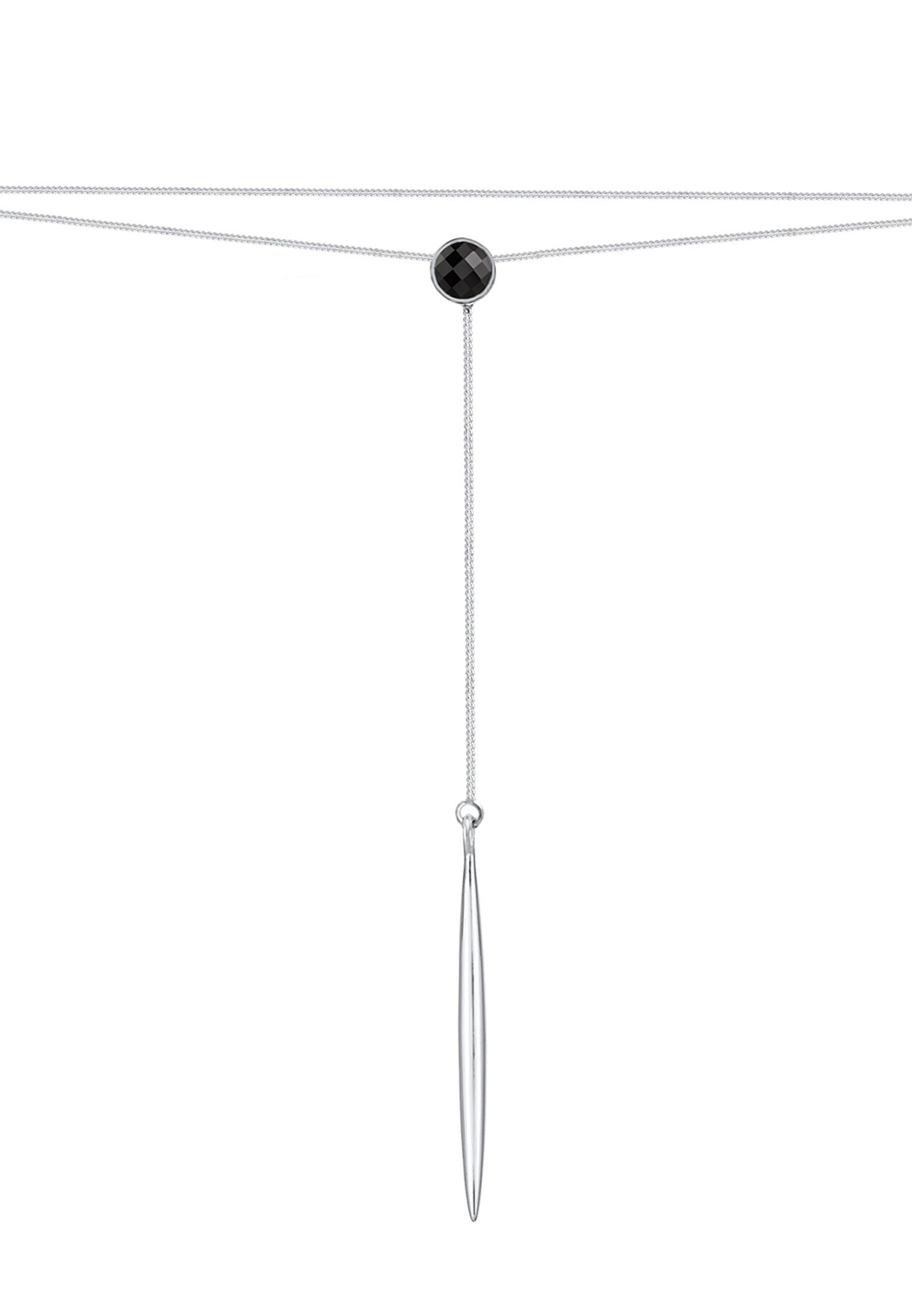 Elli Y-Kette »Halskette Choker Y-Layer Kristalle 925 Silber«
