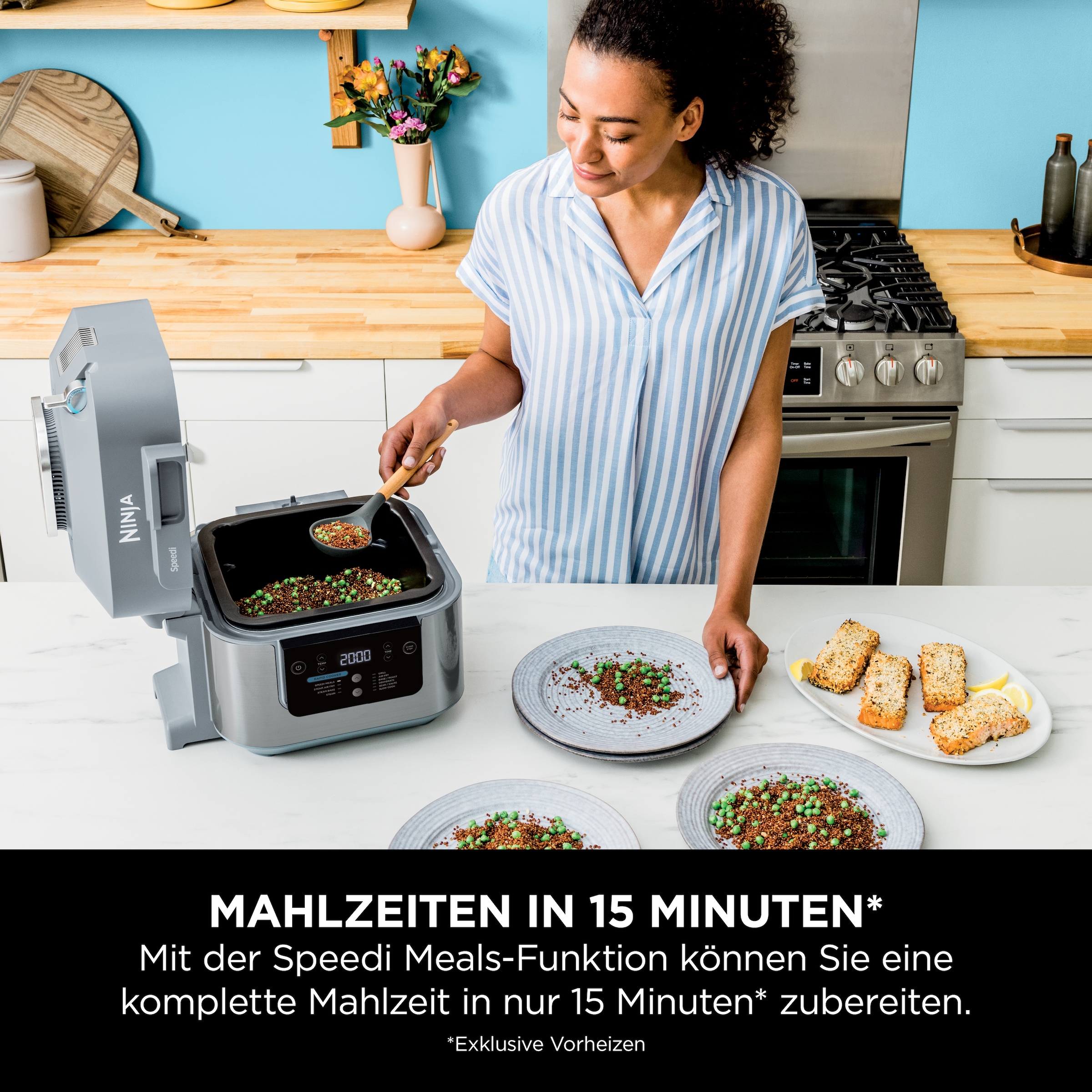 NINJA Heißluftfritteuse »Speedi Rapid Cooking System ON400EU 10-in-1«, 1760 W, Air Fry, Grill, Backofen, Multikocher