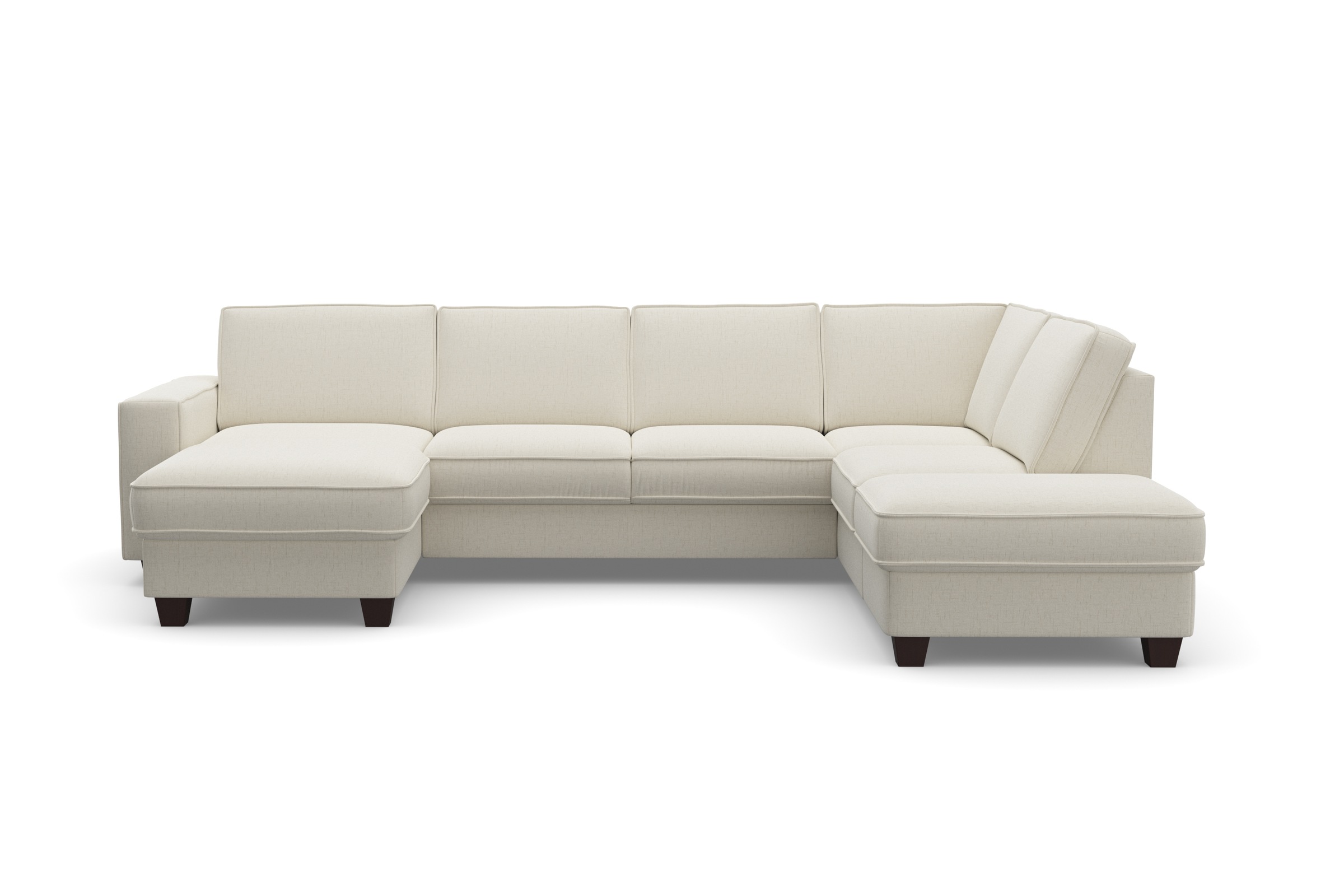 Home affaire Wohnlandschaft »County U-Form« wahlweise Ottomane links oder rechts, mit Federkern-Polsterung