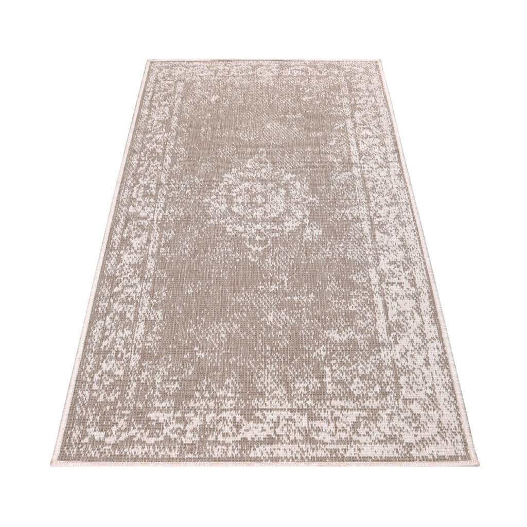 Carpet City Outdoorteppich »DUO RUG 5577« rechteckig 5 mm Höhe Wendeteppich Wetterfest In- & Outdoor, Balkon, Terrasse, Wohnzimmer