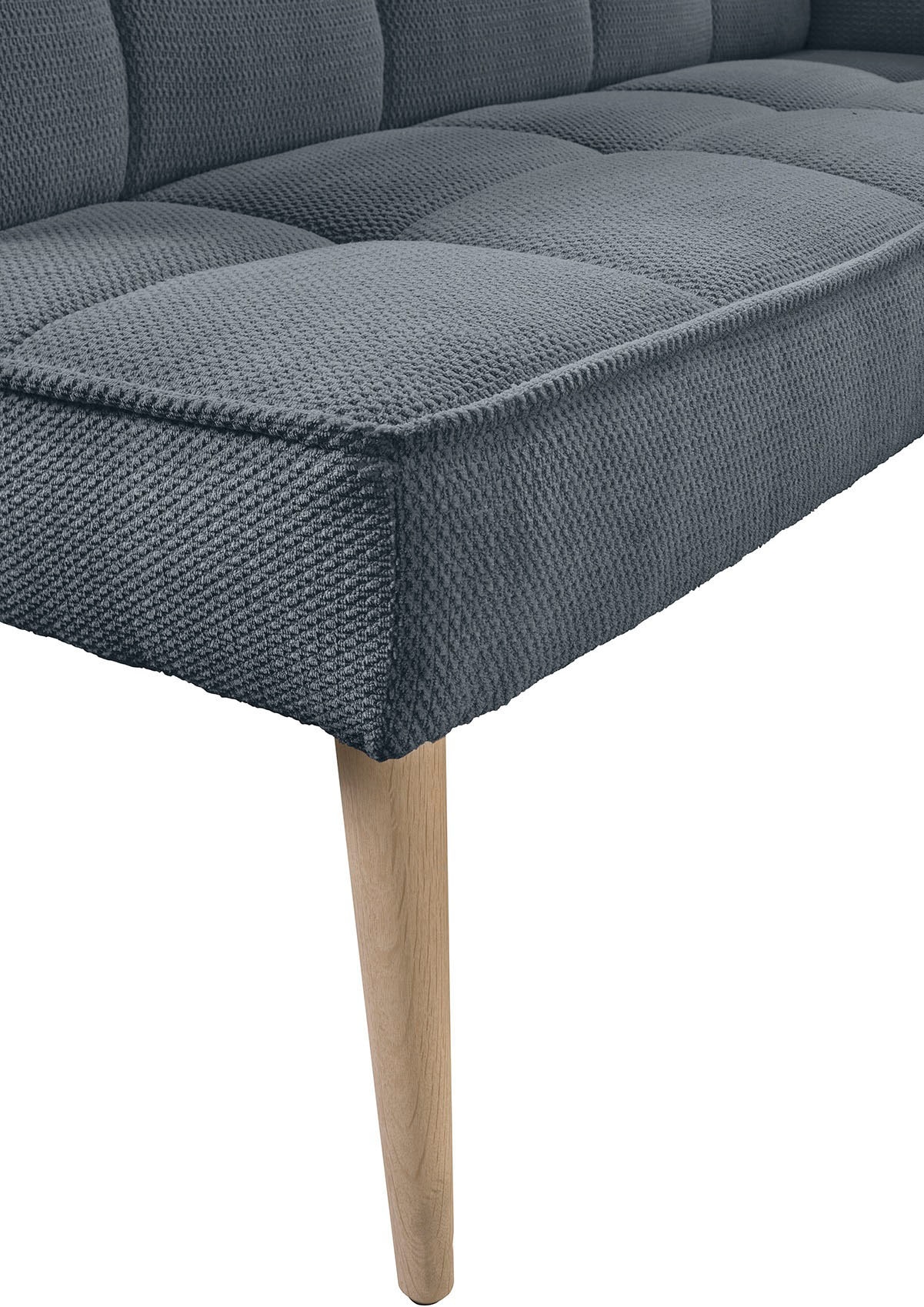 exxpo - sofa fashion Eckbank »Latte« moderne Sitz- und Rückensteppung, bequem und elegant, hoher Holzfuß