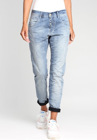 GANG Slim-fit-Jeans »New Georgina«, mit halb verdeckter Knopfleiste kaufen