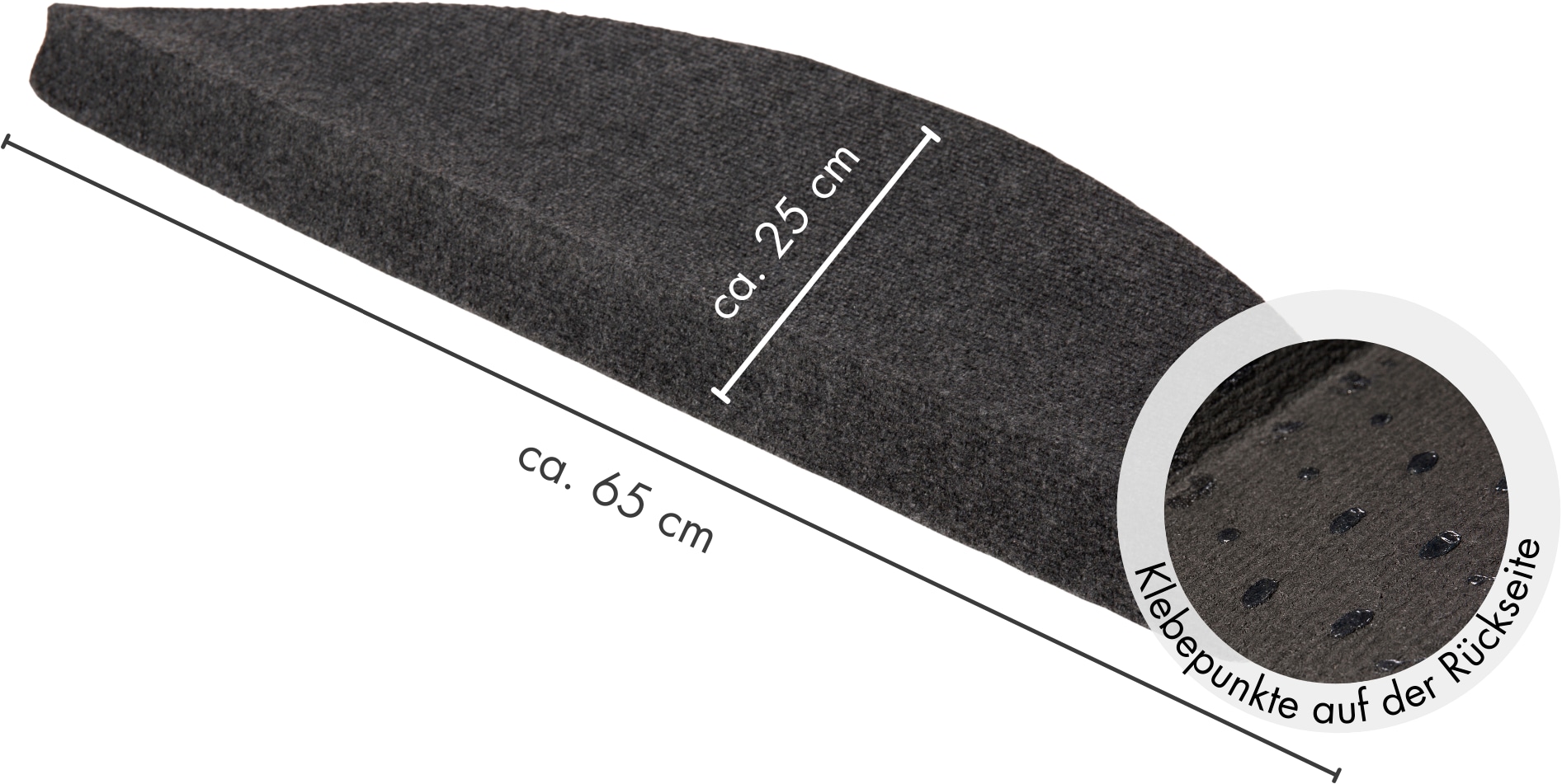 Andiamo Stufenmatte »Paris, Made in Poland« halbrund 2 mm Höhe selbstklebend, 15 Stück in einem Set