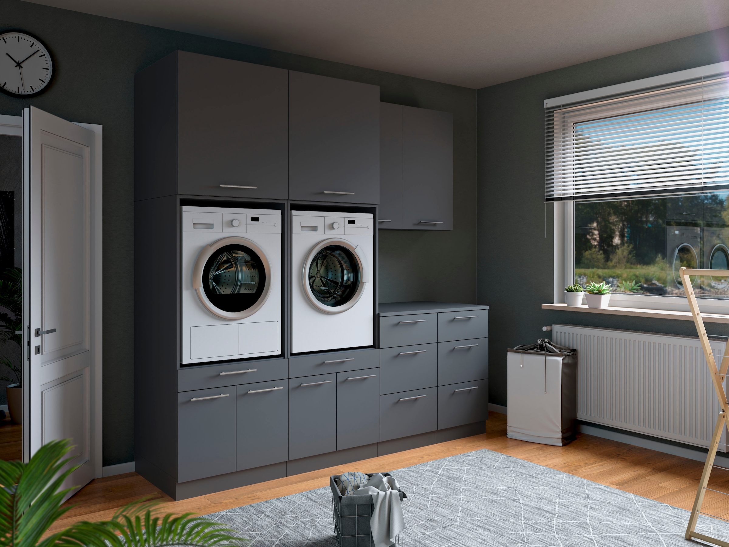 Laundreezy Mehrzweckschrank-Set »Laundreezy, 8-tlg. Mehrzweckschrank-Set B/H/T 238/238/68 cm« 8 Stk. tlg.