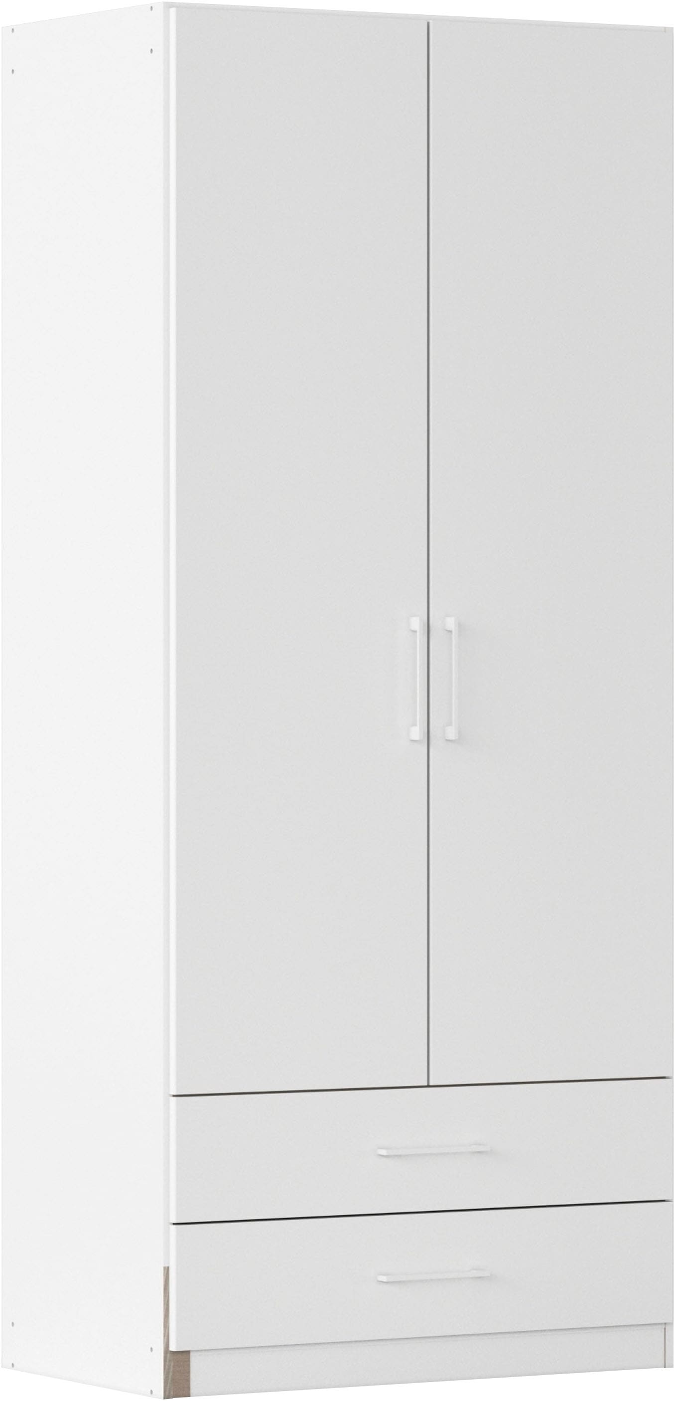 rauch Drehtürenschrank »Kleiderschrank Garderobe GAMMA Breiten 91/136/181/226/271/315/360 cm« in 3 Ausstattungen BASIC/CLASSIC/PREMIUM (inkl. SOFT-CLOSE-Funktion),  mit Schubladen, verschiedene Griff-Varianten TOPSELLER MADE IN GERMANY