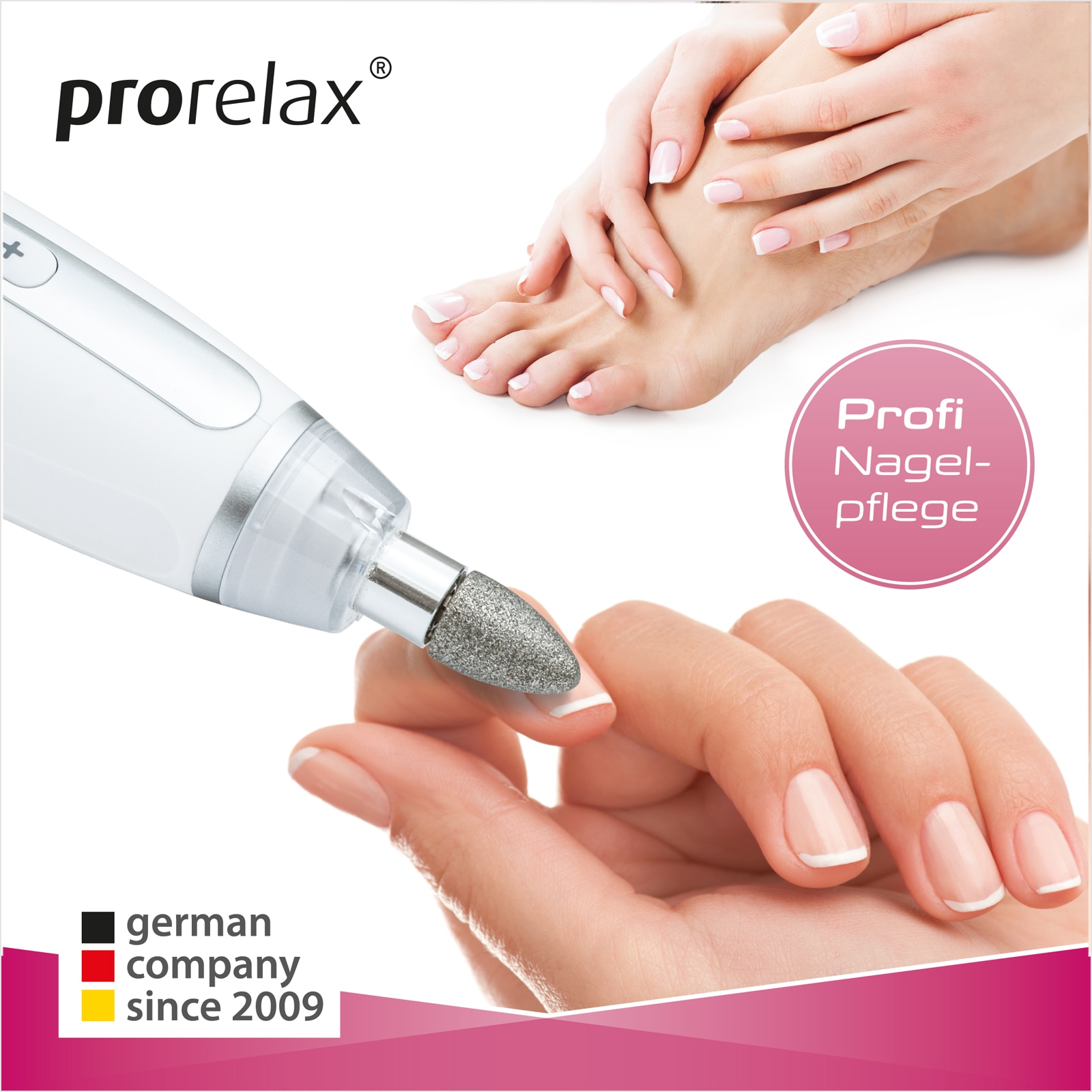 prorelax Maniküre-Pediküre-Set »121174 Premium«, 10 Aufsätze, Akkubetrieben