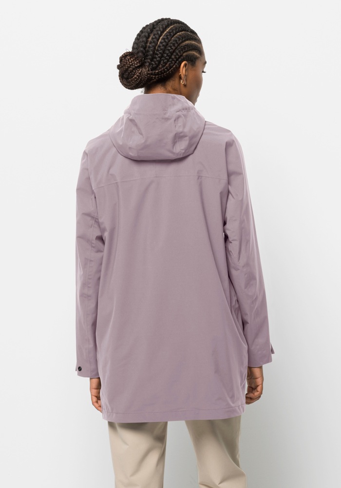 Jack Wolfskin Langjacke »MAINKAI LONG JKT W«, mit Kapuze