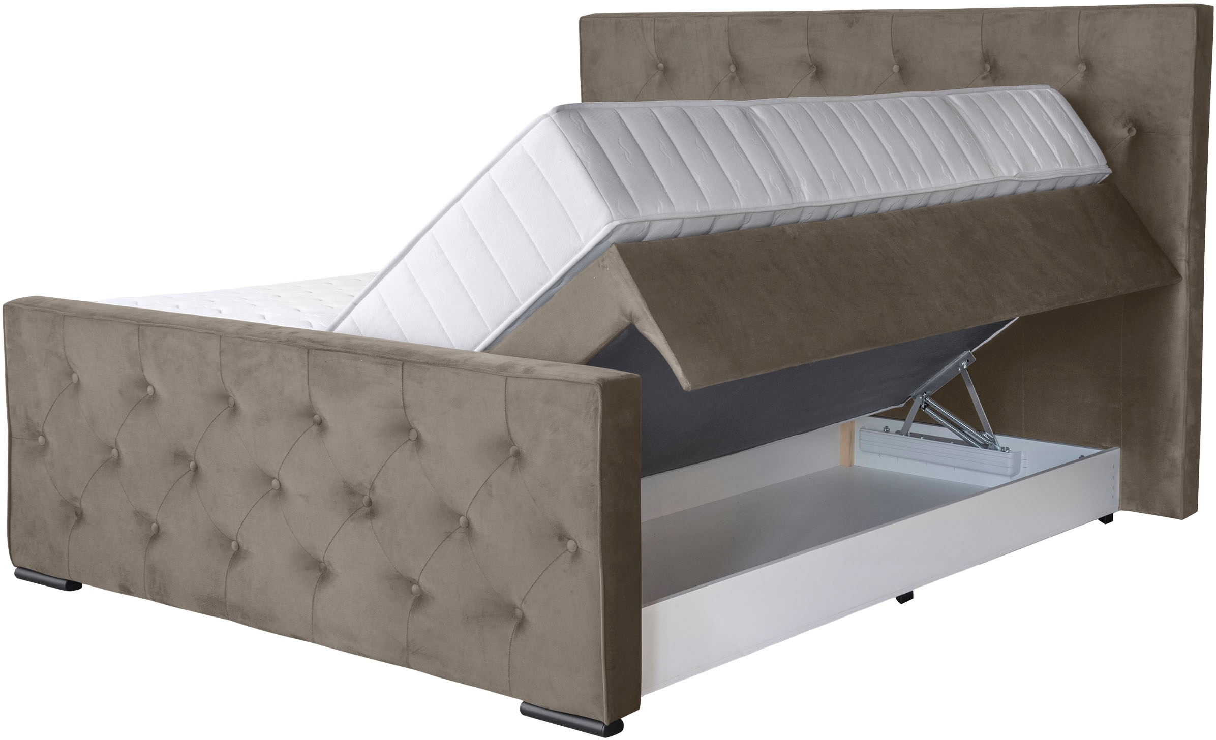COLLECTION AB Boxspringbett »Florence inkl. Kingsize (28 cm) Matratze (H3) mit integriertem Topper«, inkl. Bettkasten, erhältlich in der Breite 180 cm