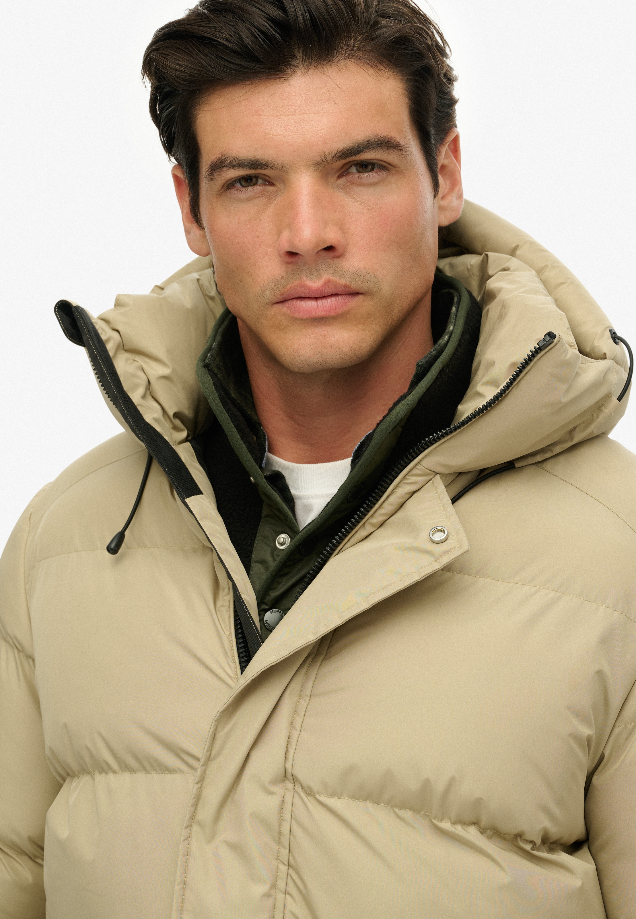 Superdry Steppjacke »HOODED 5 BAFFLE SPORTS PUFFER« mit Kapuze