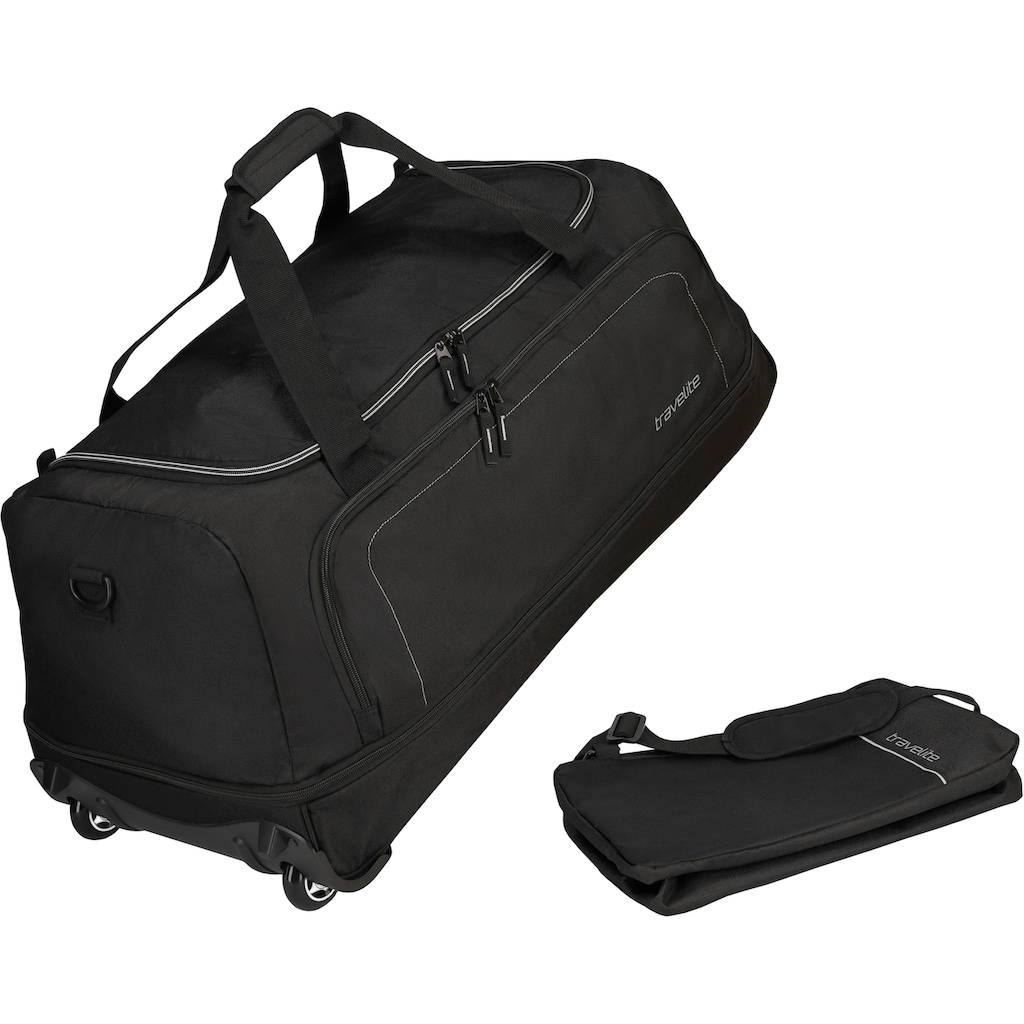 travelite Reisetasche »Basics 78 cm schwarz« mit Umhängetasche