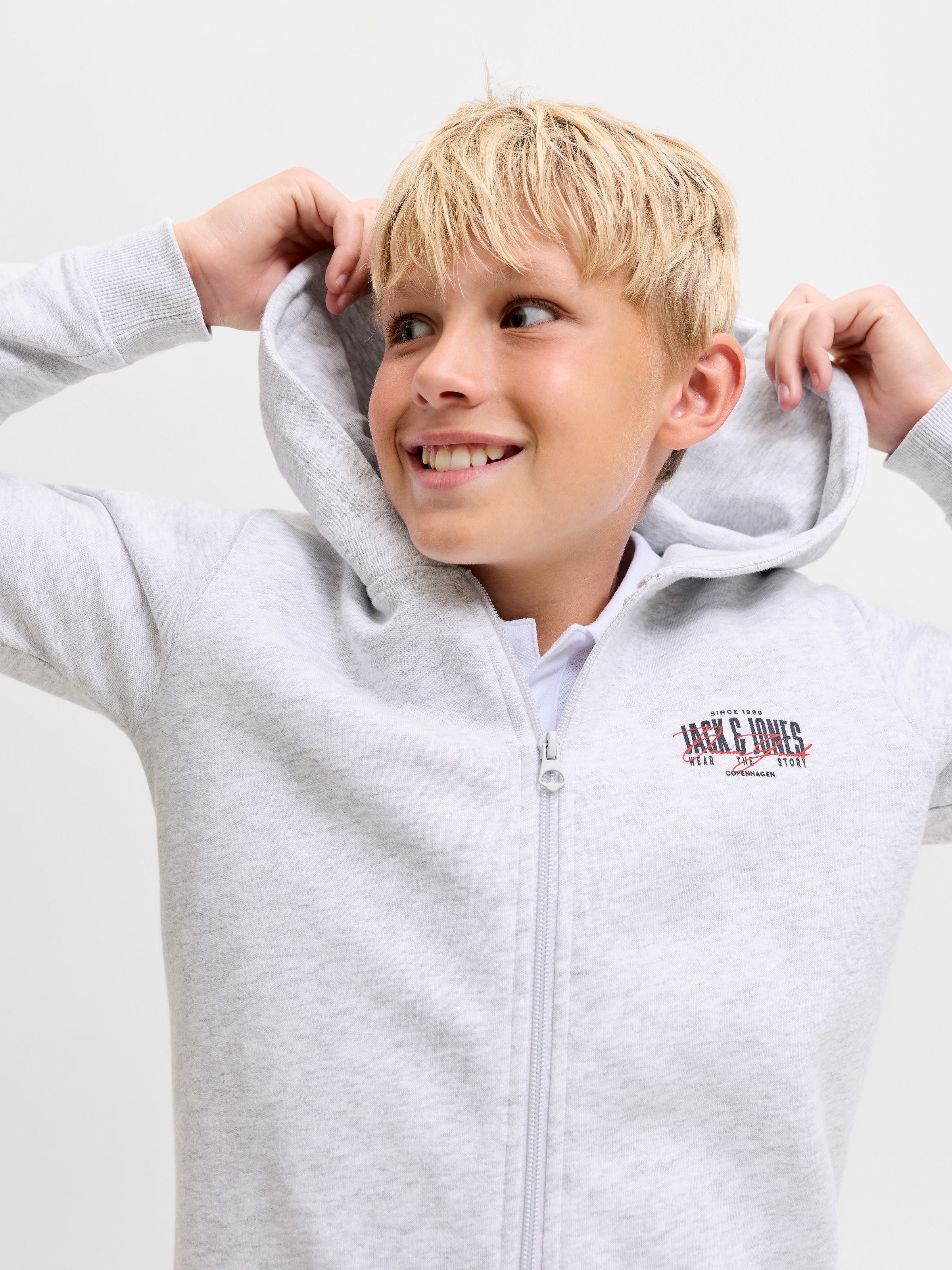 Jack & Jones Junior Kapuzensweatshirt »JJAERO SWEAT HOOD JNR«, Baumwollmischung, regular fit
