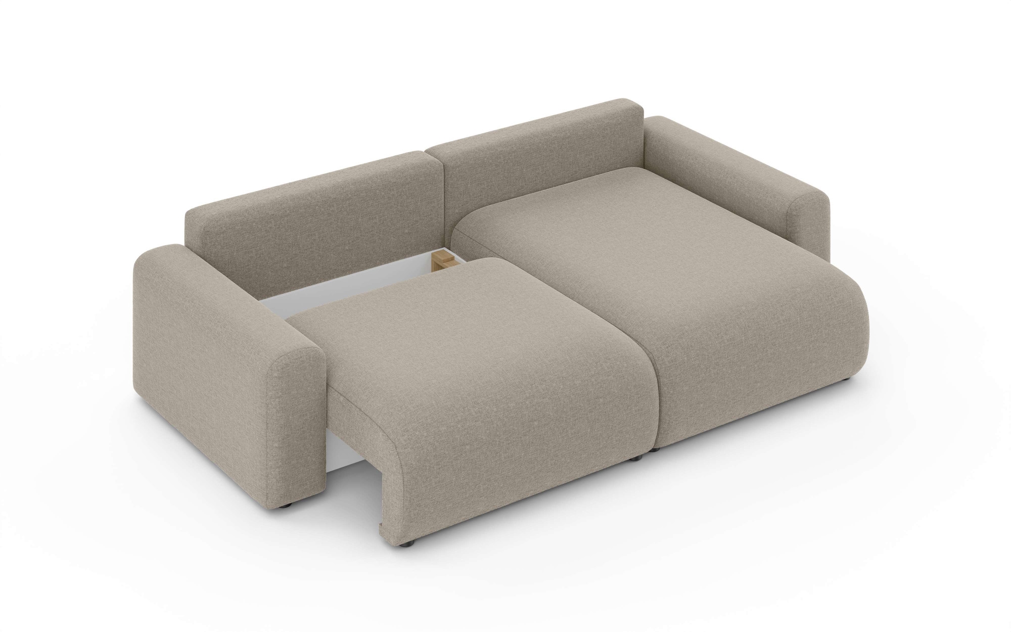 Home affaire Ecksofa »LAKESIDE klein mit Bettfunktion und Bettkasten, B/T/H 235/142/84 cm«, L-Form, Recamiere beidseitig montierbar, mit Wellenunterfederung