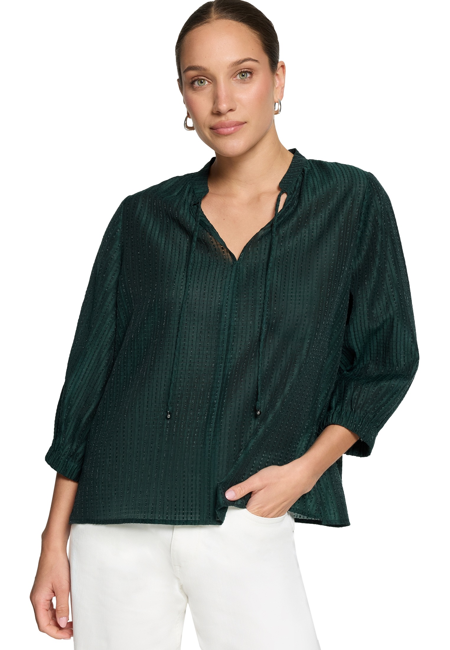 Zero Klassische Bluse »Tunika-Bluse mit Struktur«