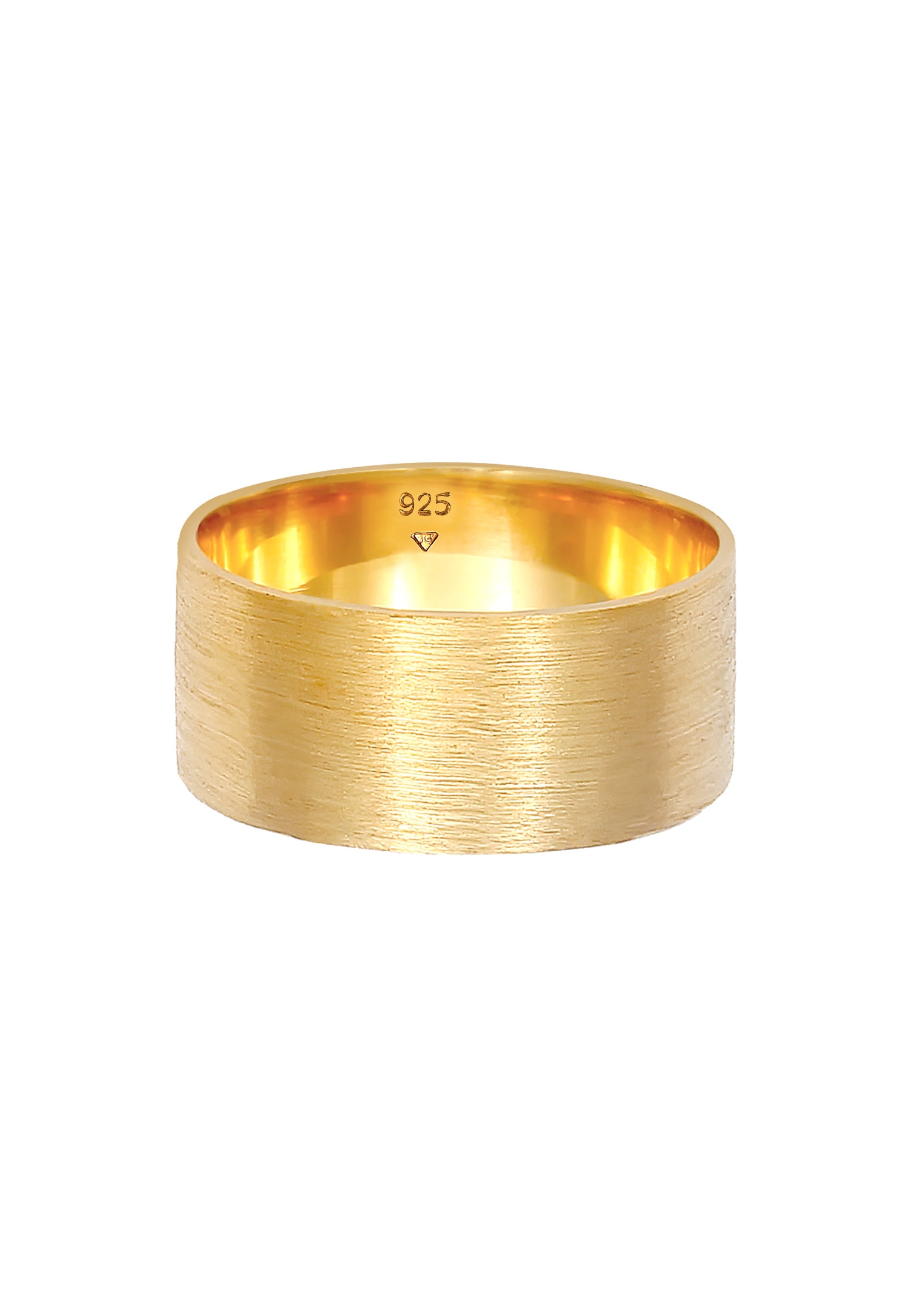 Elli Fingerring »Ring Bandring Breit Matt Gebürstet Basic 925 Silber«