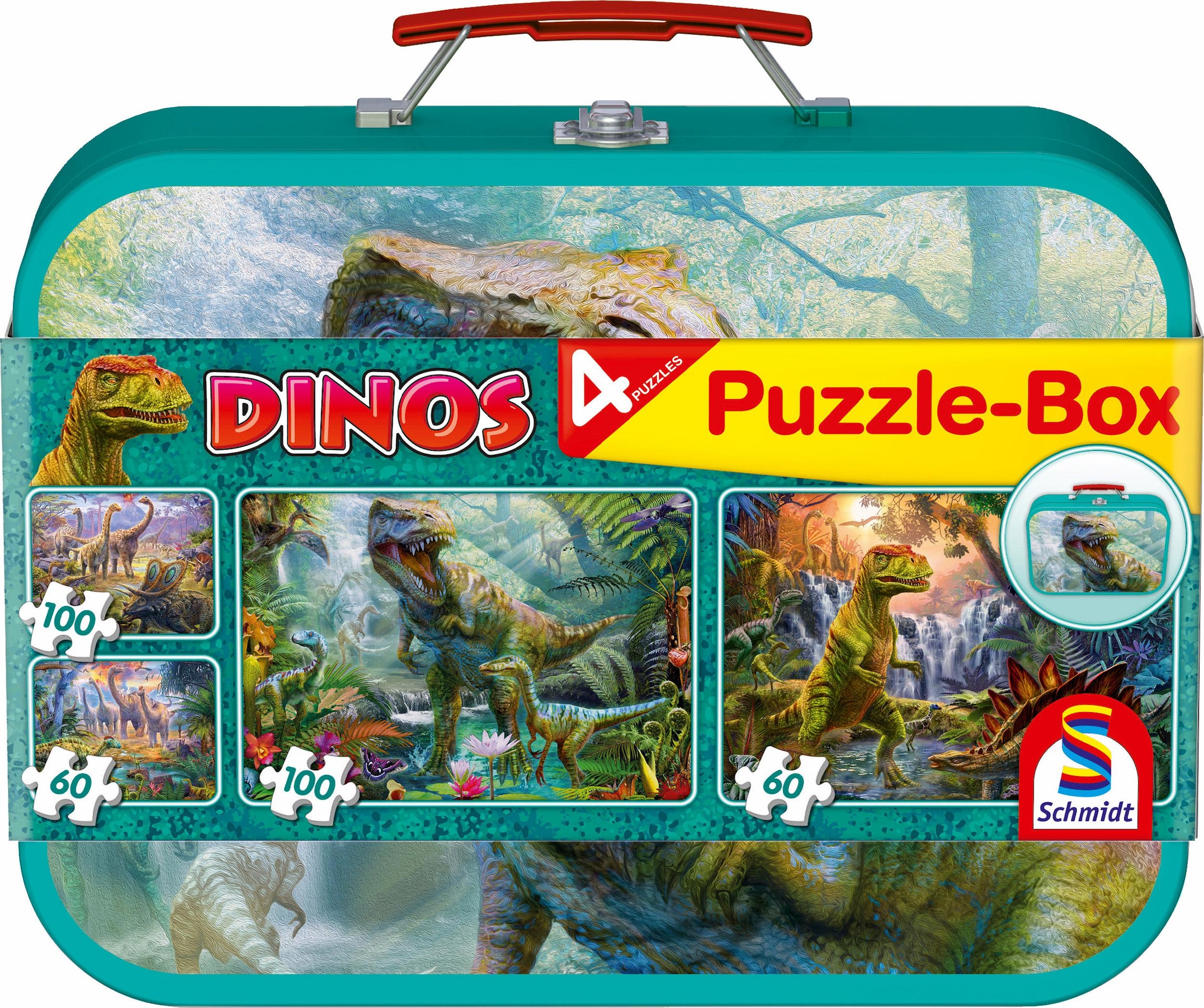 Puzzle »Dinos Box, 2x60 und 2x100 Teile«