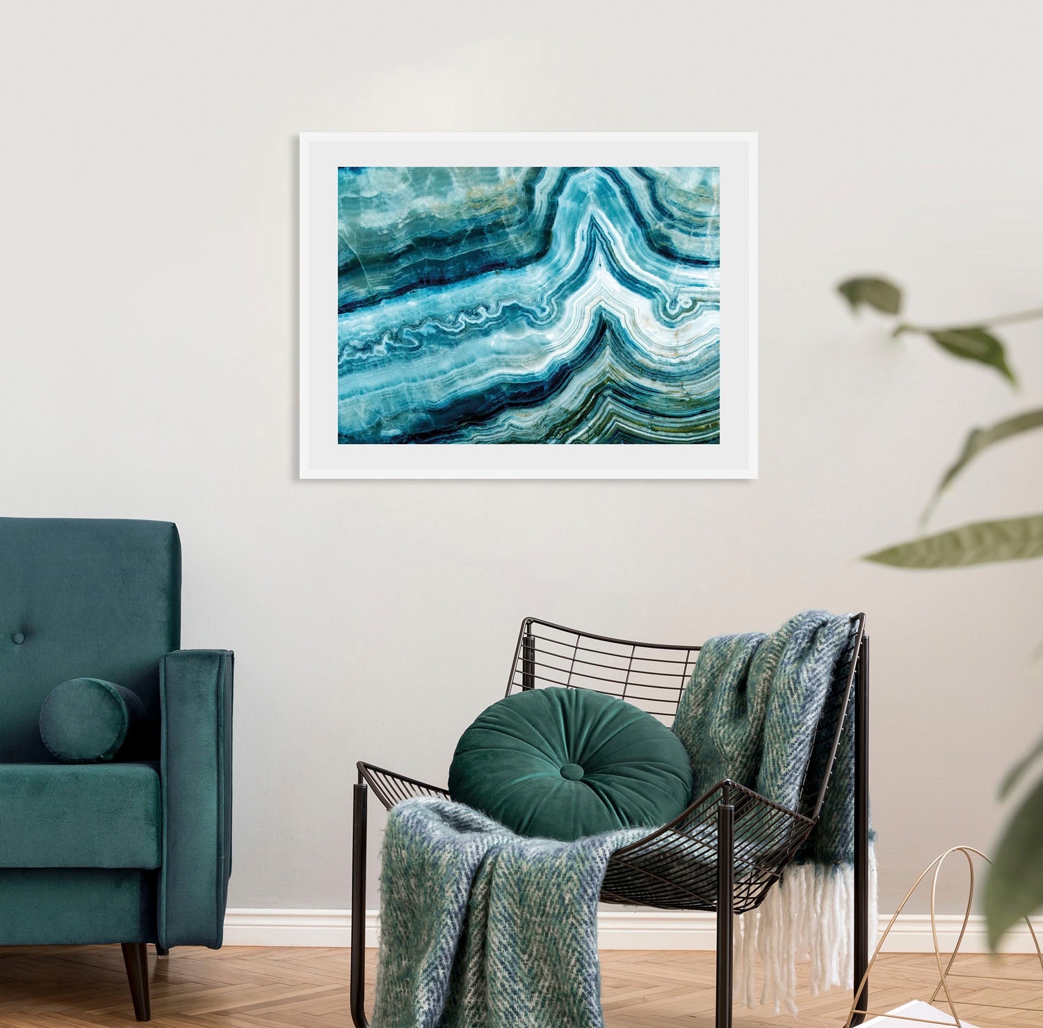queence Bild »Tom«, Abstrakt-Stein-Spa-Spirituelle Bilder, (1 St.), HD Premium Poster-Druck inkl. Holzrahmen