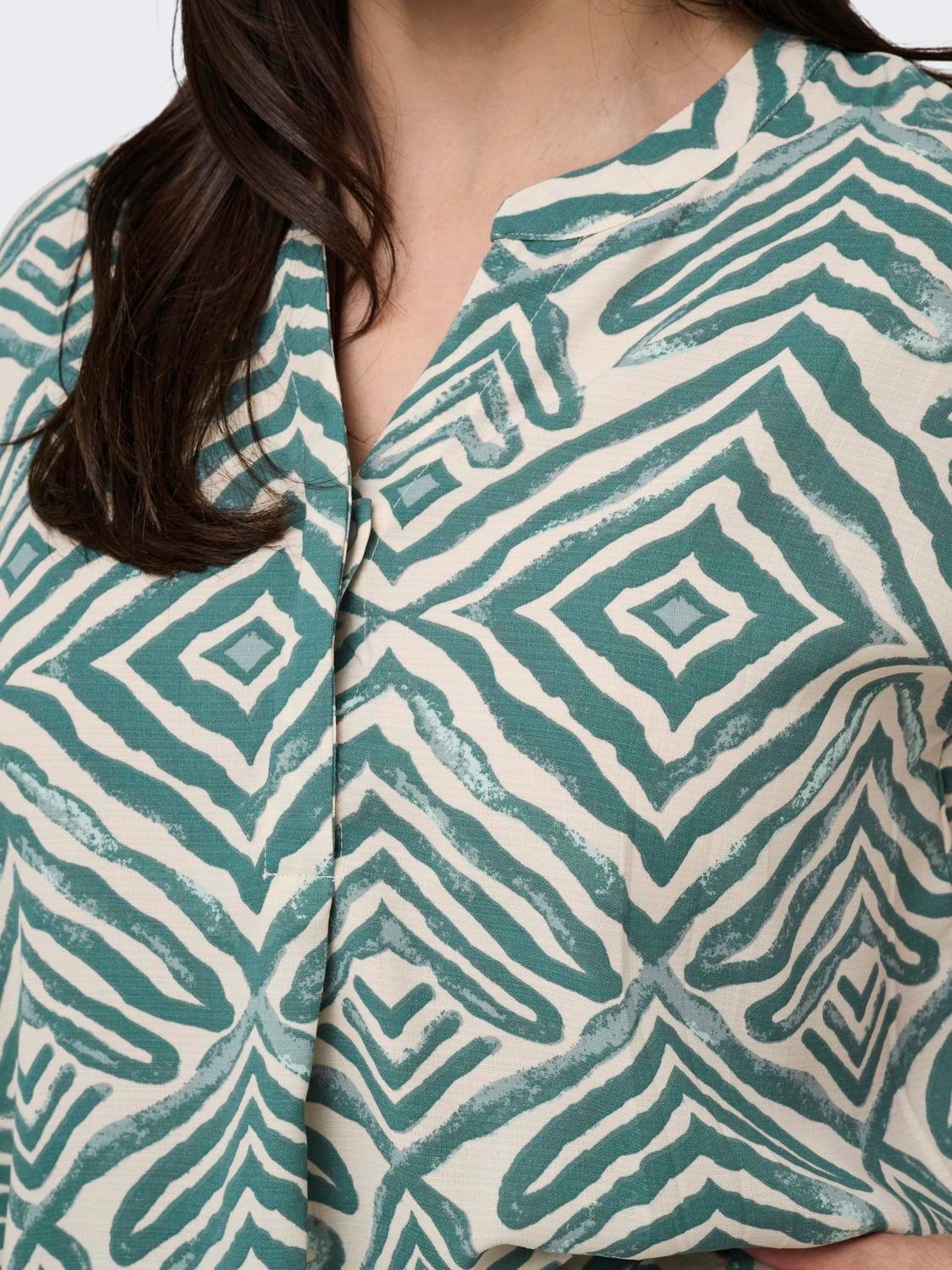 ONLY CARMAKOMA Kurzarmbluse »CARSHILLA SL SHIRT AOP VIS BS«