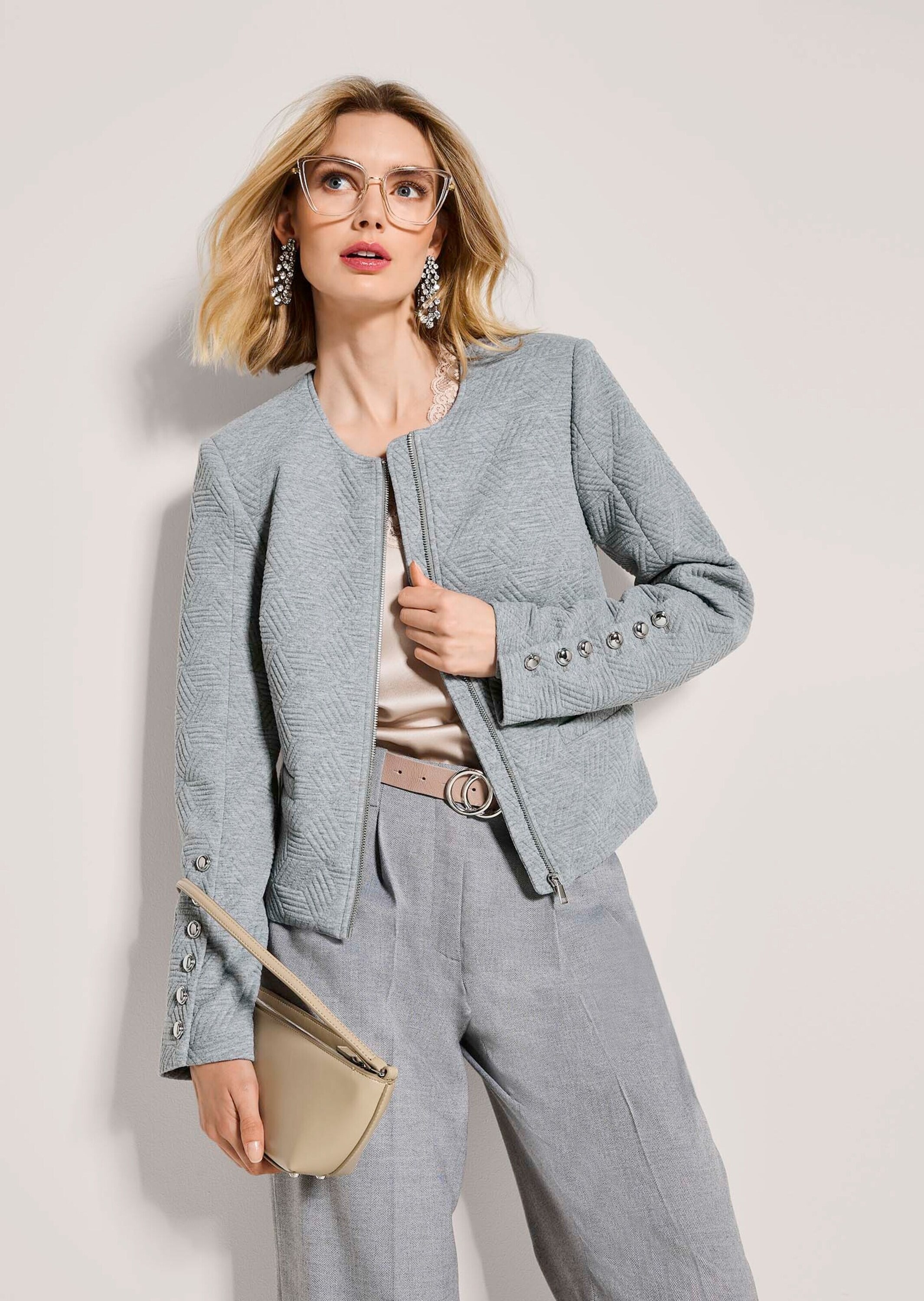 MADELEINE Jackenblazer »Blazer Jerseyblazer mit grafischem Muster« Markante Struktur