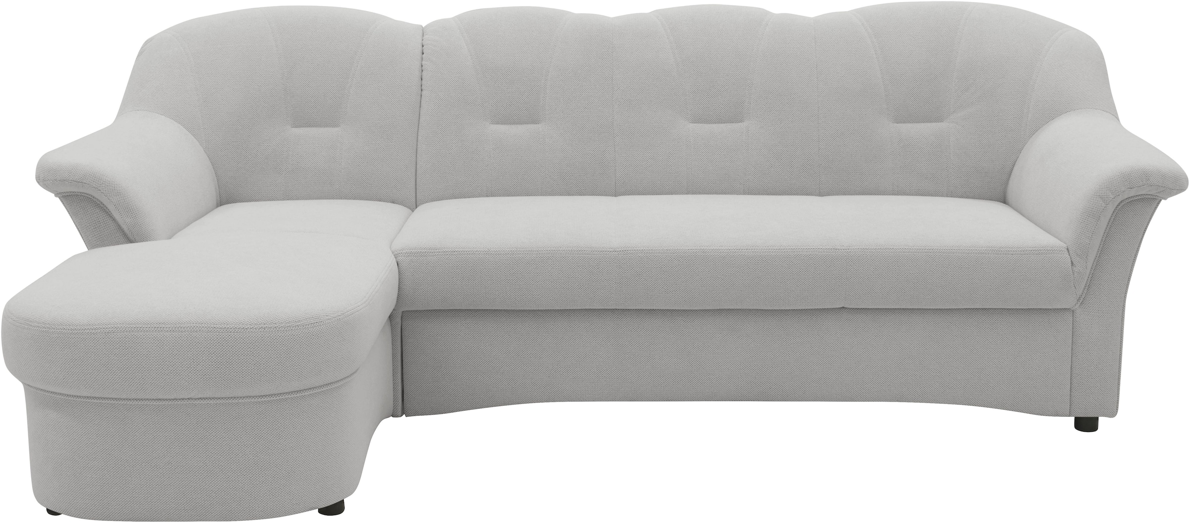 DOMO collection Ecksofa »Flores Schlafsofa, B/T/H: 233/142/86 cm, L-Form«, wahlweise mit Bettfunktion, wahlweise mit Federkern, auch in Leder