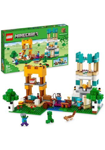 Konstruktionsspielsteine »Die Crafting-Box 4.0 (21249), LEGO® Minecraft«, (605 St.)