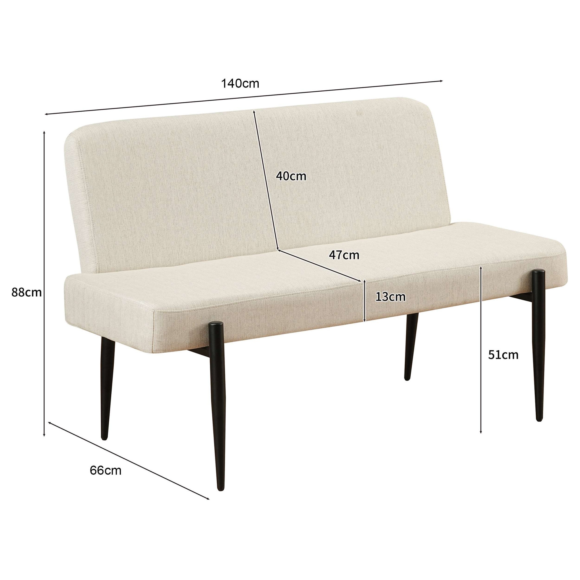 OTTO home Essbank »Frida« Federkern, pflegeleichtem Velours oder Webstoff Bezug, Breite 160 cm